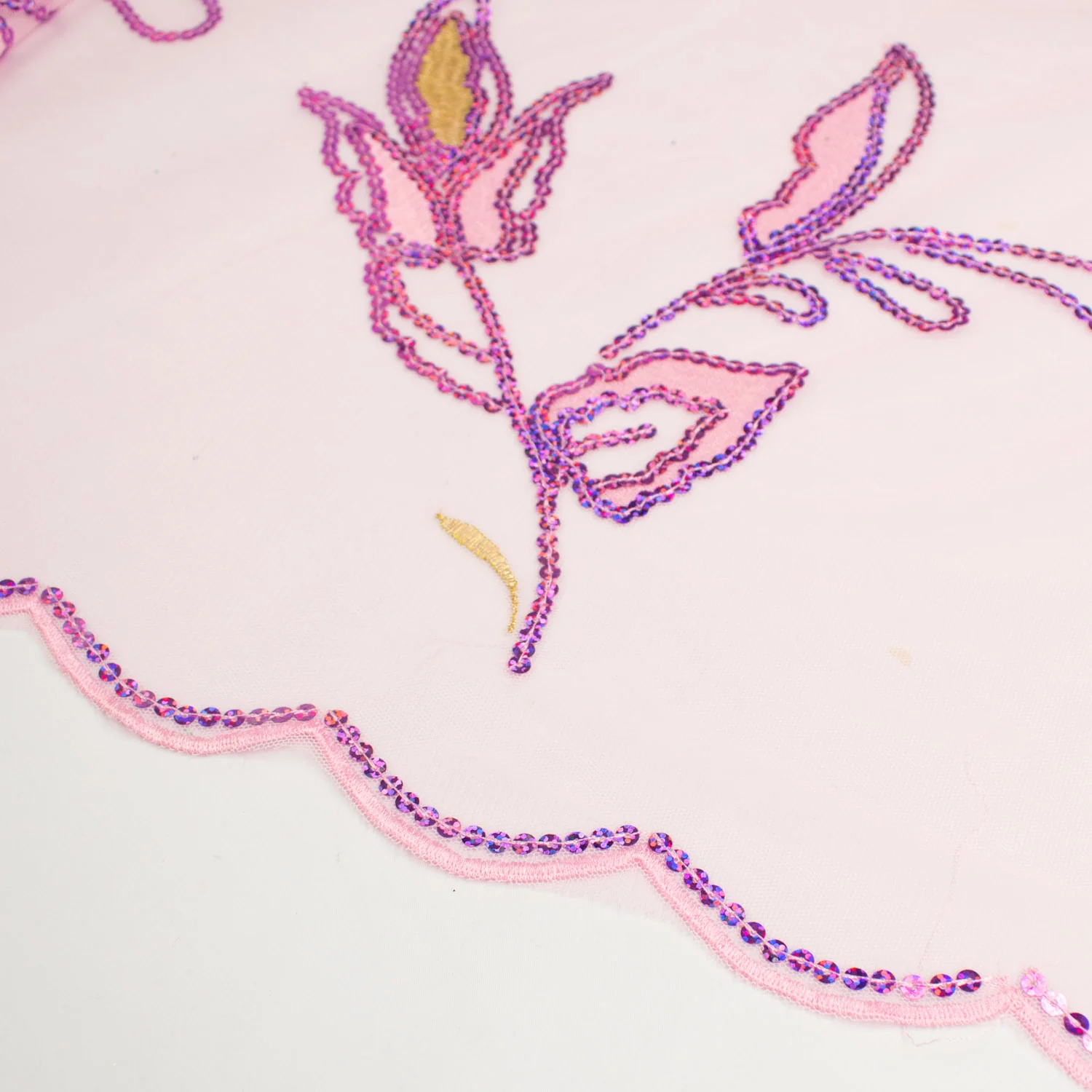 Light Sequin Tulle Lace Design-1 - Image 3