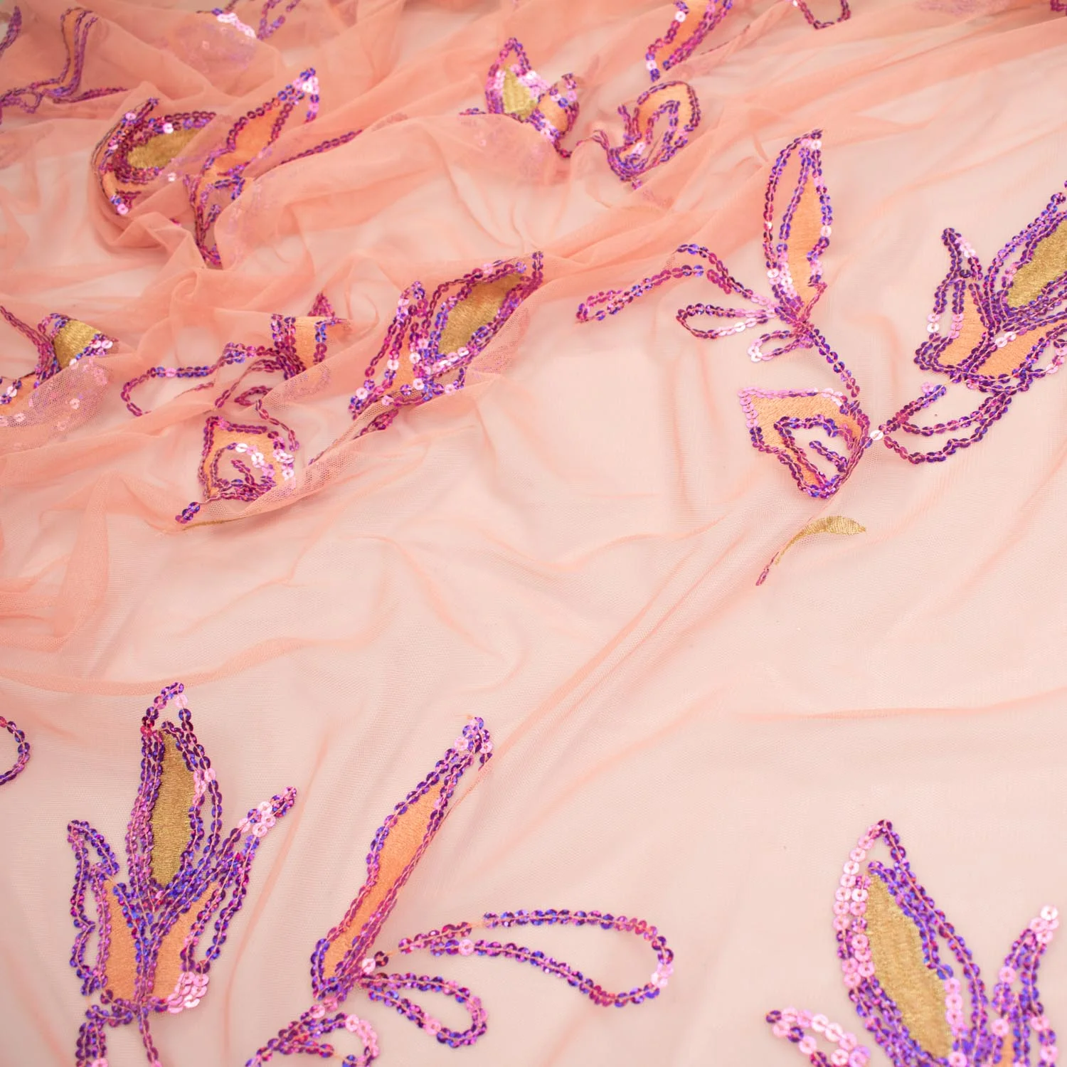 Light Sequin Tulle Lace Design-1 - Image 7