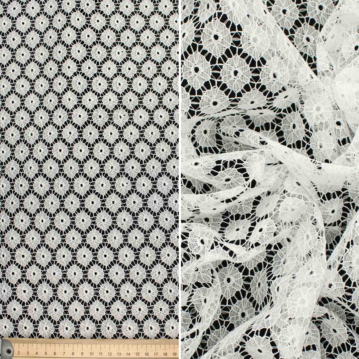 Light Weight White Hollow Circle Lace - Image 5