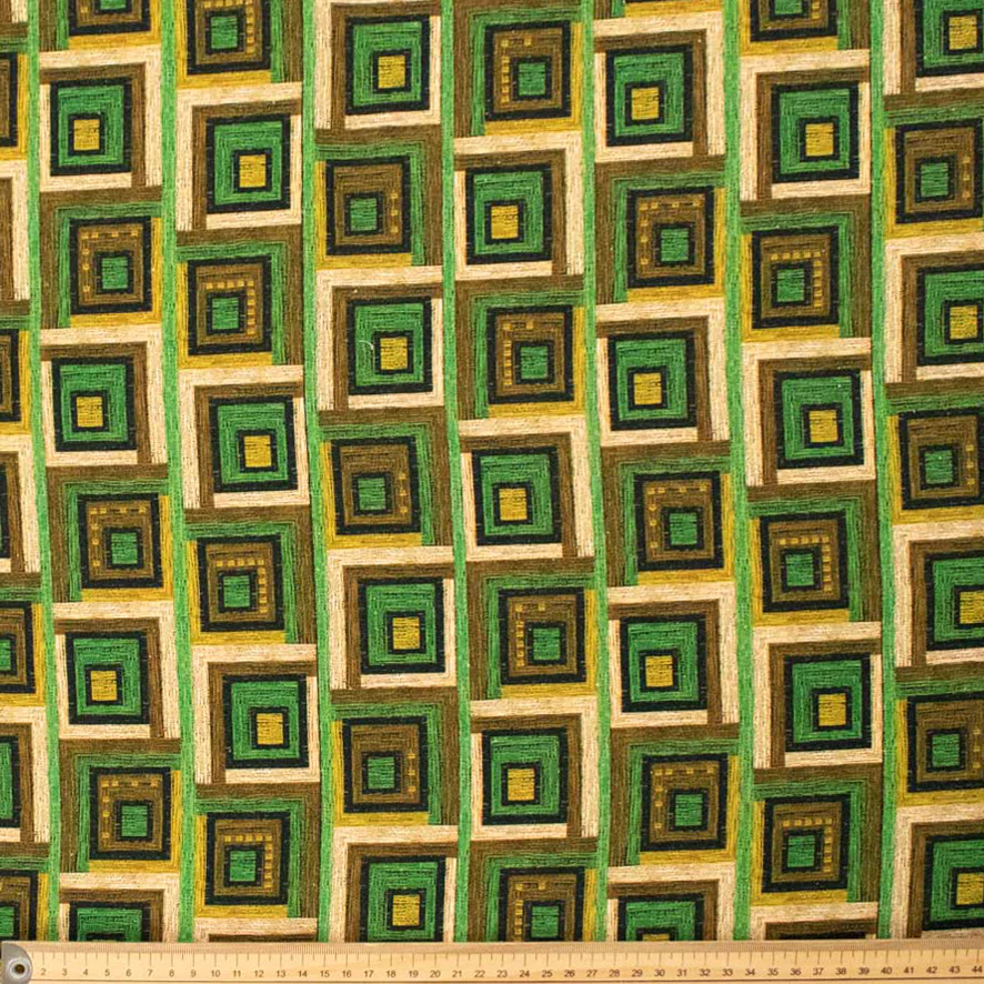Linen Rayon Digital Print Design-5 Green Checks - Image 3