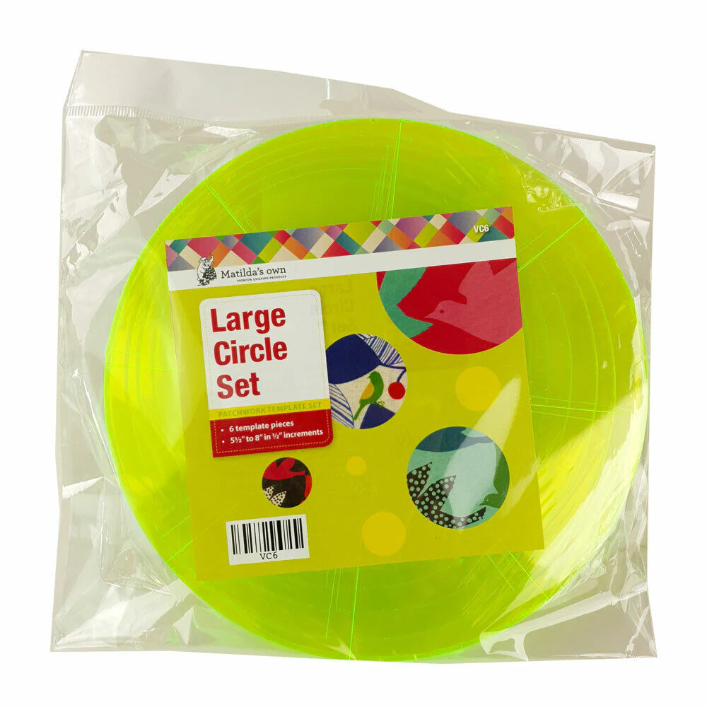 Matilda's Own Large Circle Set Patchwork Template 6 Pieces