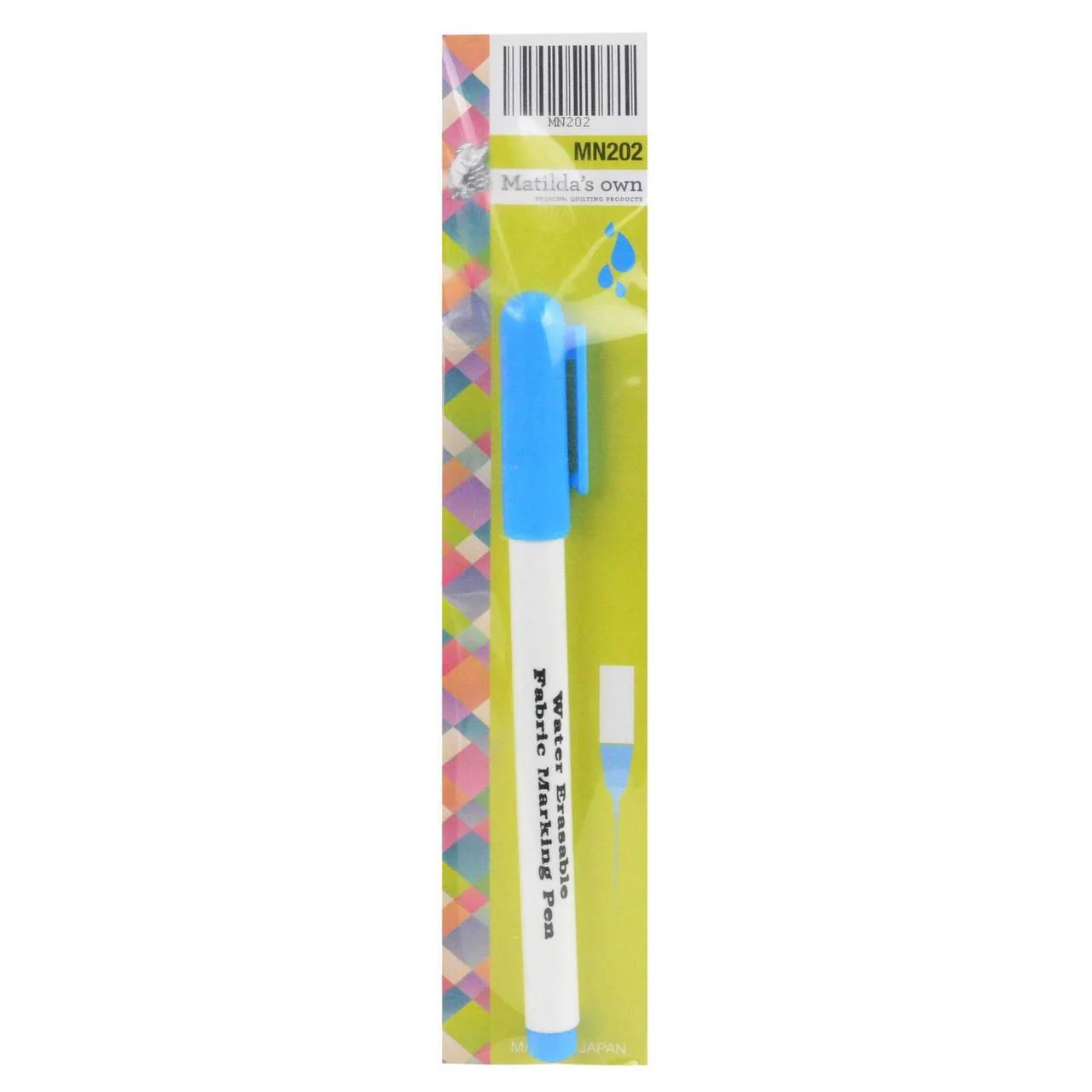 Matilda's Own Water Erasable Fabric Marking Pen - Fine Tip Blue