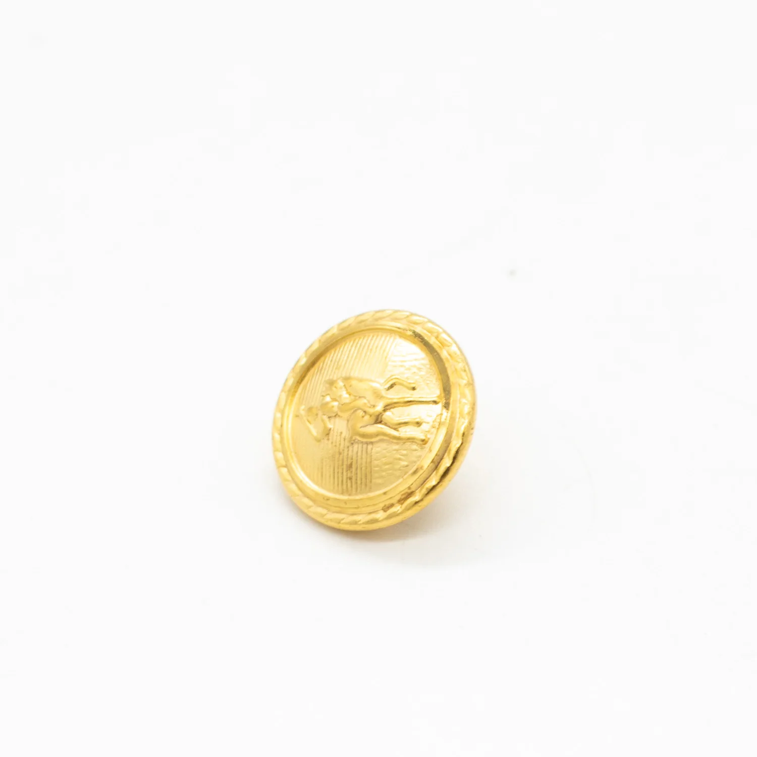 Matt Gold Polo Crest Metal Shank Button - Image 4
