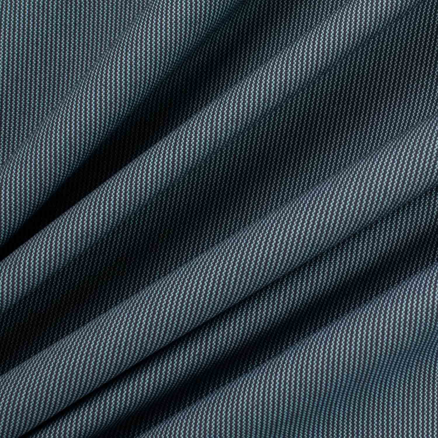 Medium Weight Denim Sea Blue Micro Stripes - Image 3