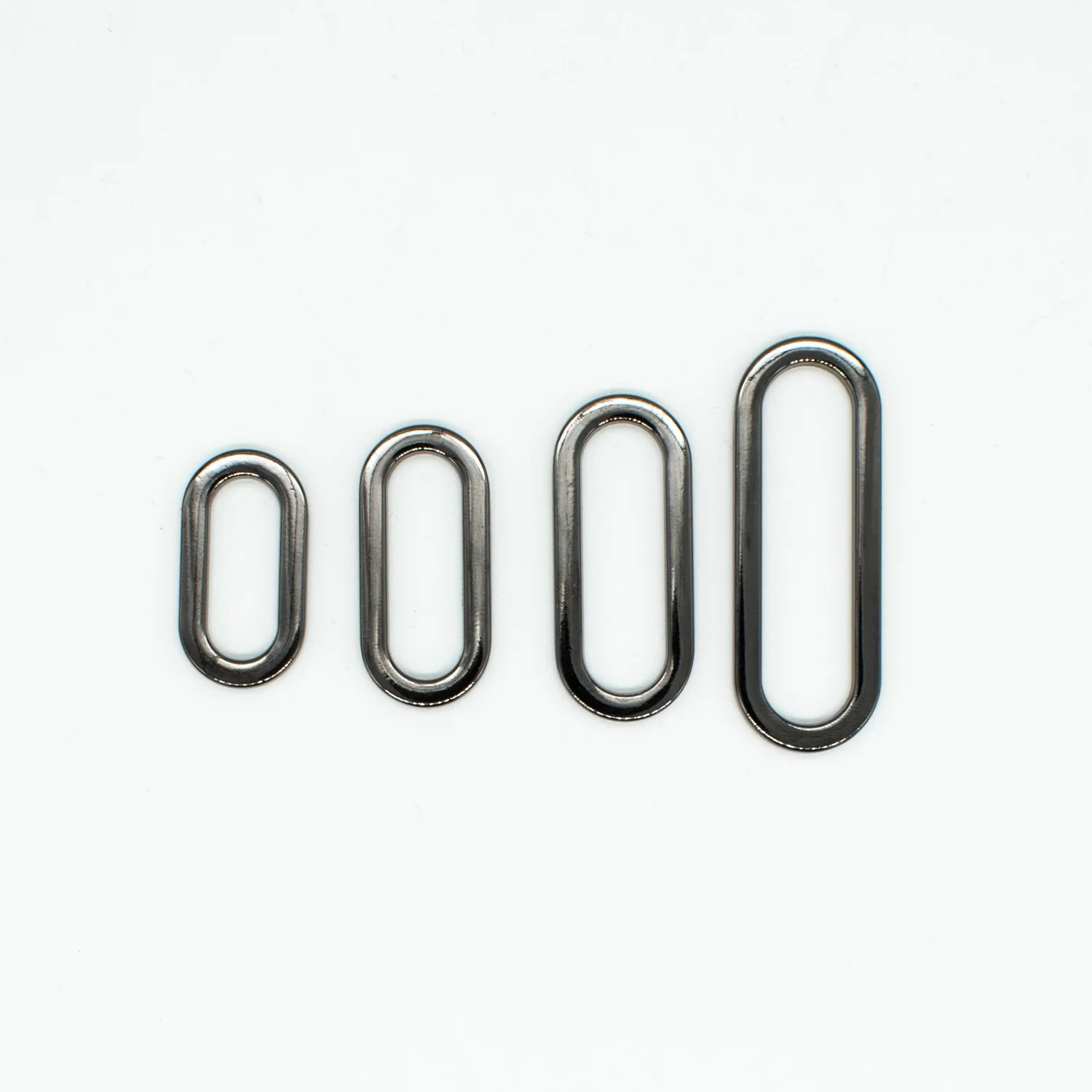 Metal Oval Ring Buckles Gun metal - Black - Image 3
