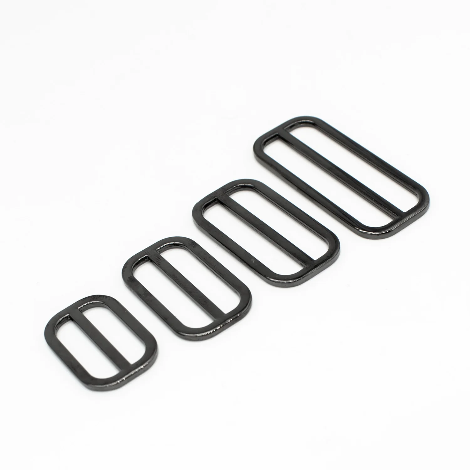 Metal Strap Bag Slider Ring Buckles Gun metal - Black - Image 4