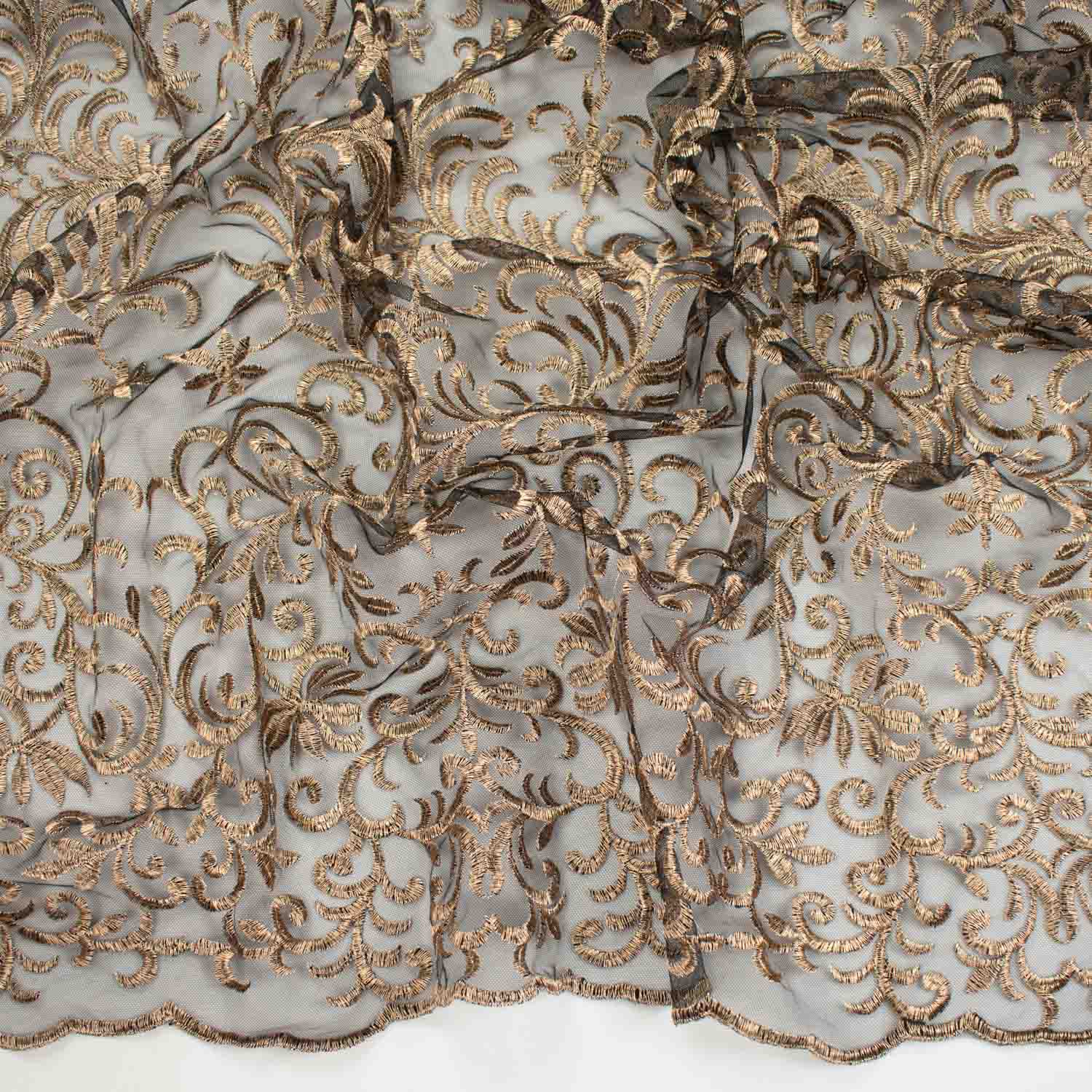 Metallic Embroidered Floral Vine Lace Design-1 - Image 3