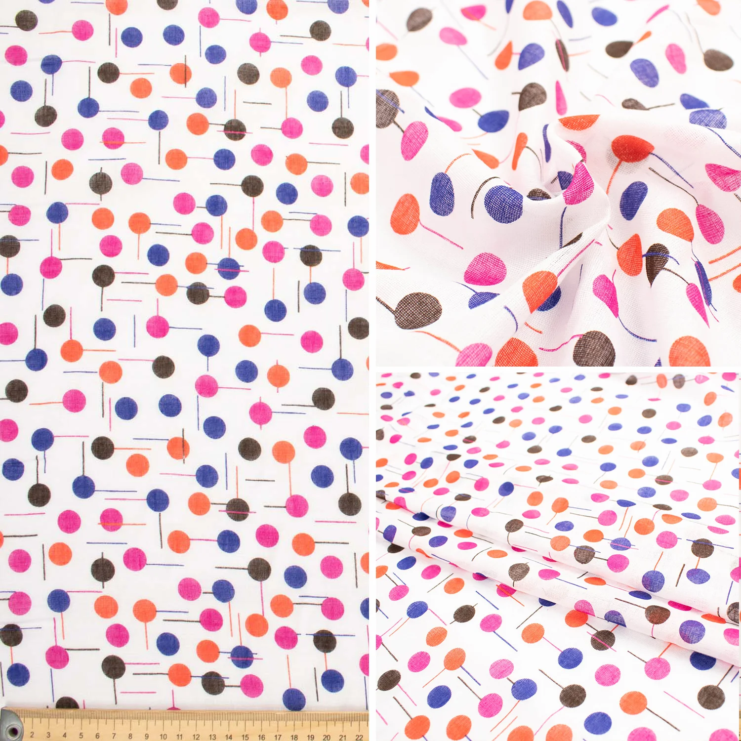 Multi-Color Dots Poly Printed Voile - Image 5