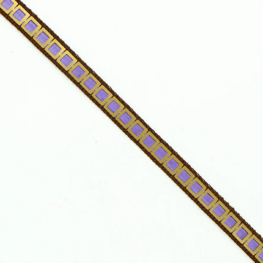 Multicolor Single Square Sequins Trim Embroidered Ribbon - Image 24