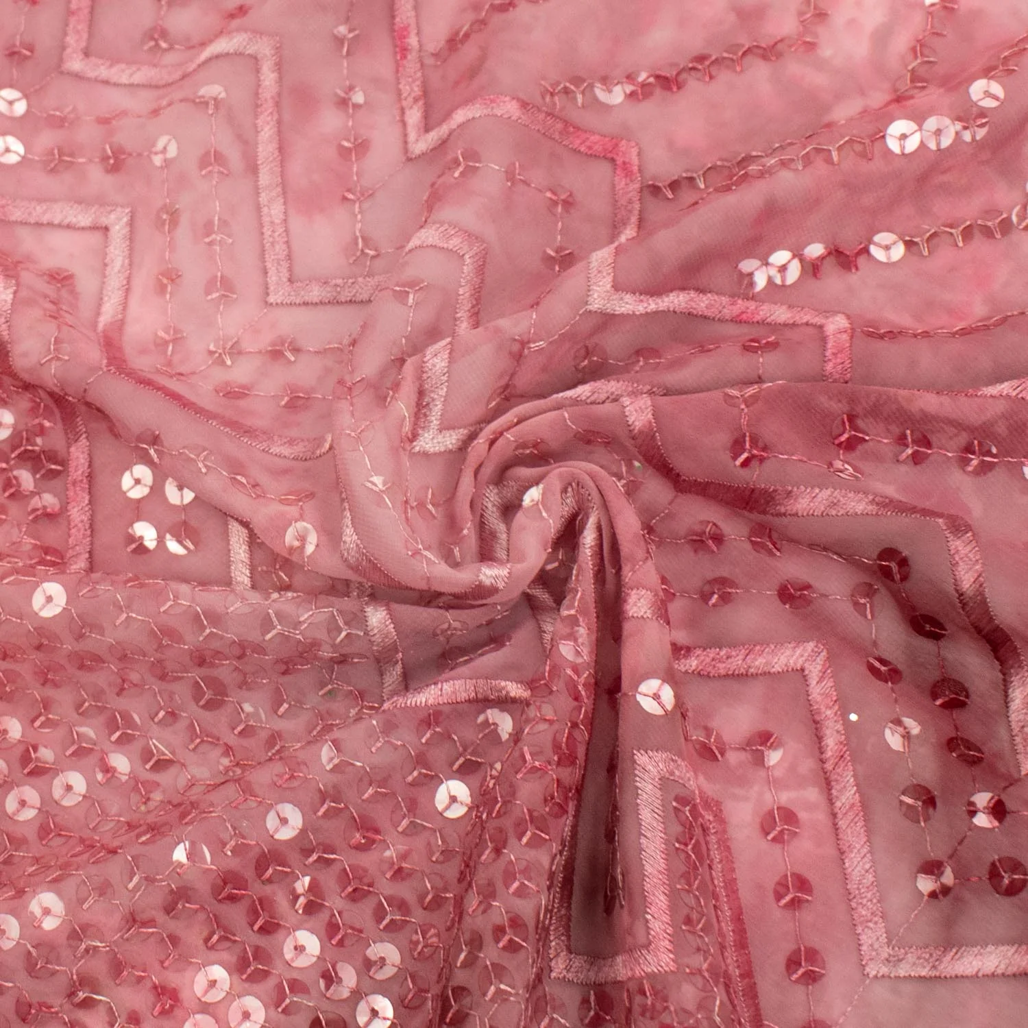 Ombre Embroidered Sequin Chiffon - Image 4