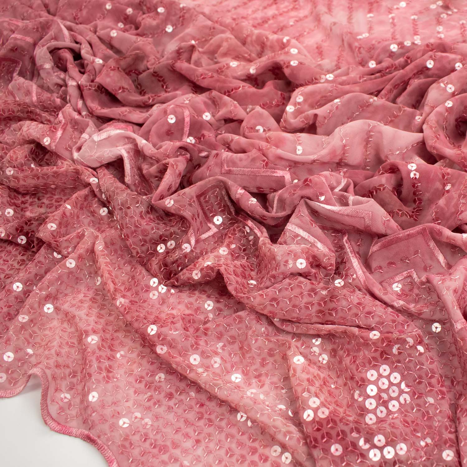 Ombre Embroidered Sequin Chiffon - Image 5