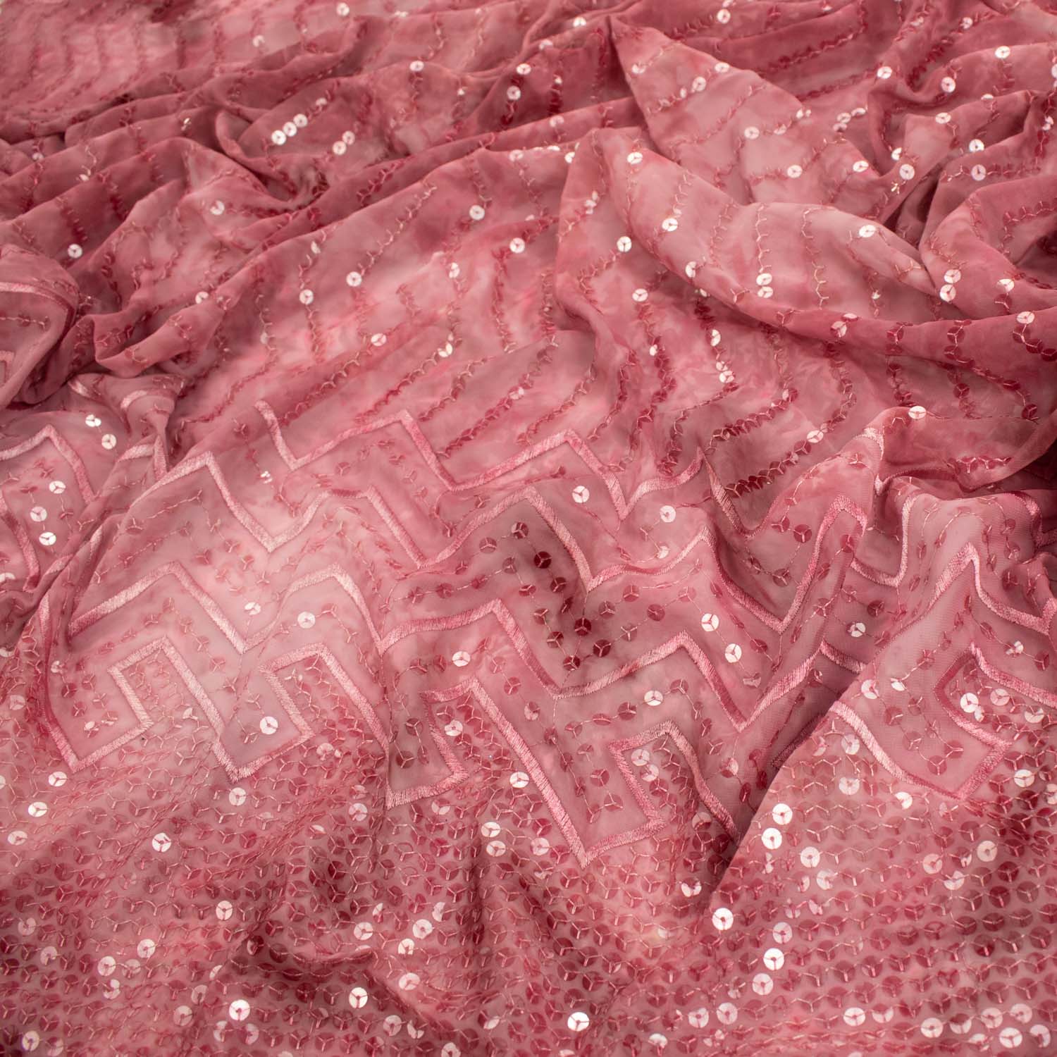 Ombre Embroidered Sequin Chiffon - Image 8