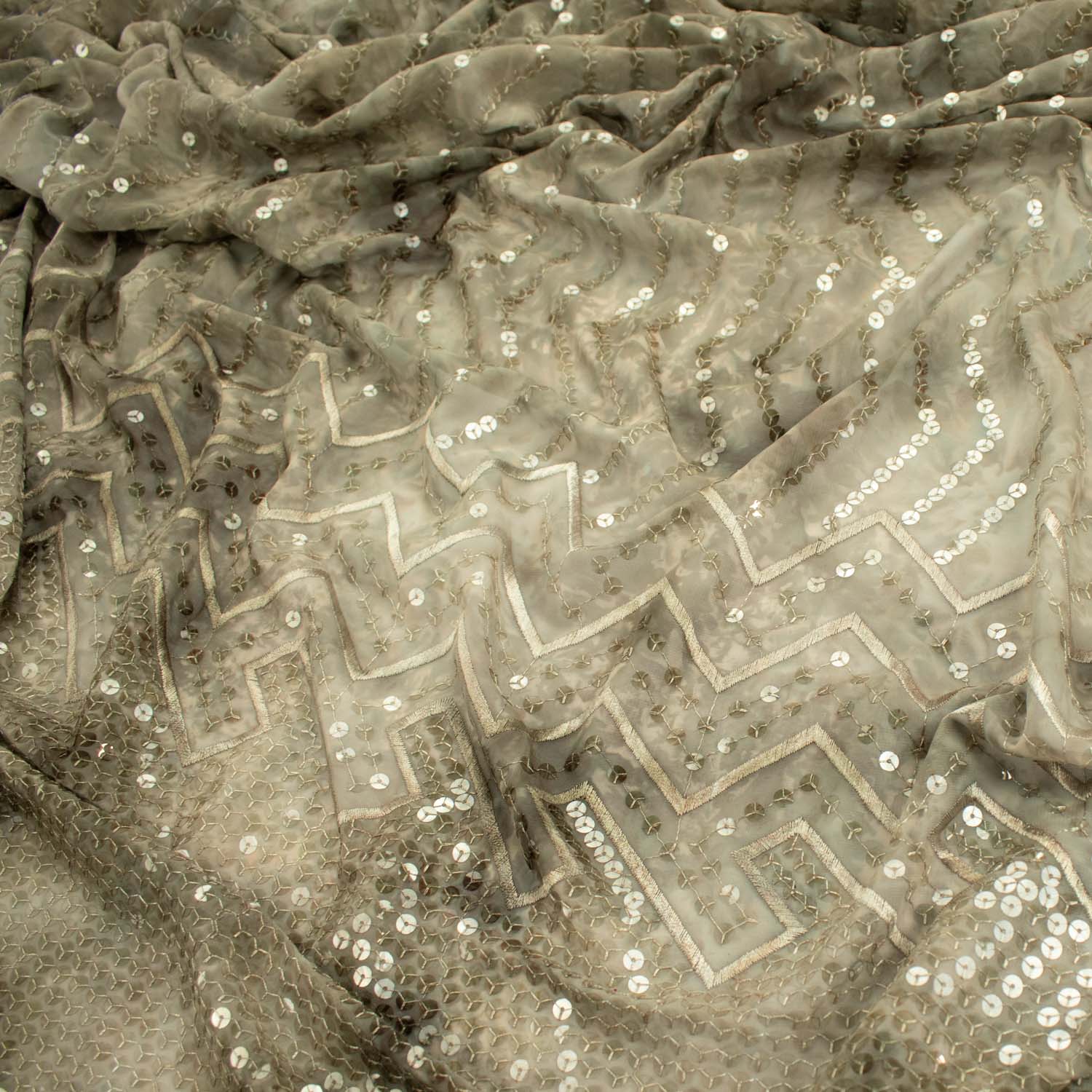 Ombre Embroidered Sequin Chiffon - Image 9