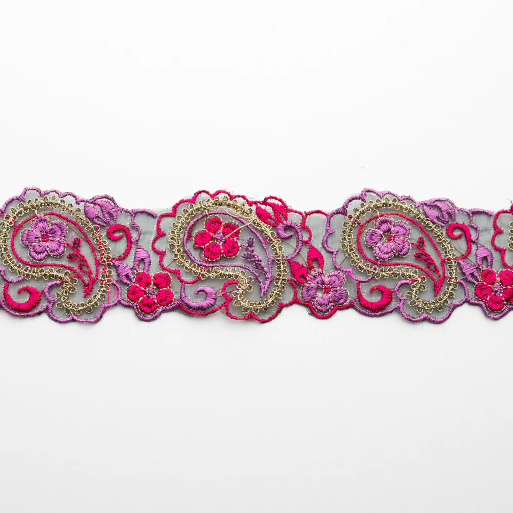 Organza Embroidered Laces-4.5cm