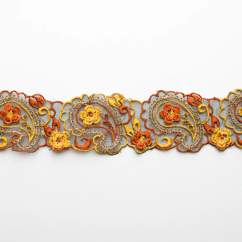 Organza Embroidered Laces-4.5cm - Image 2
