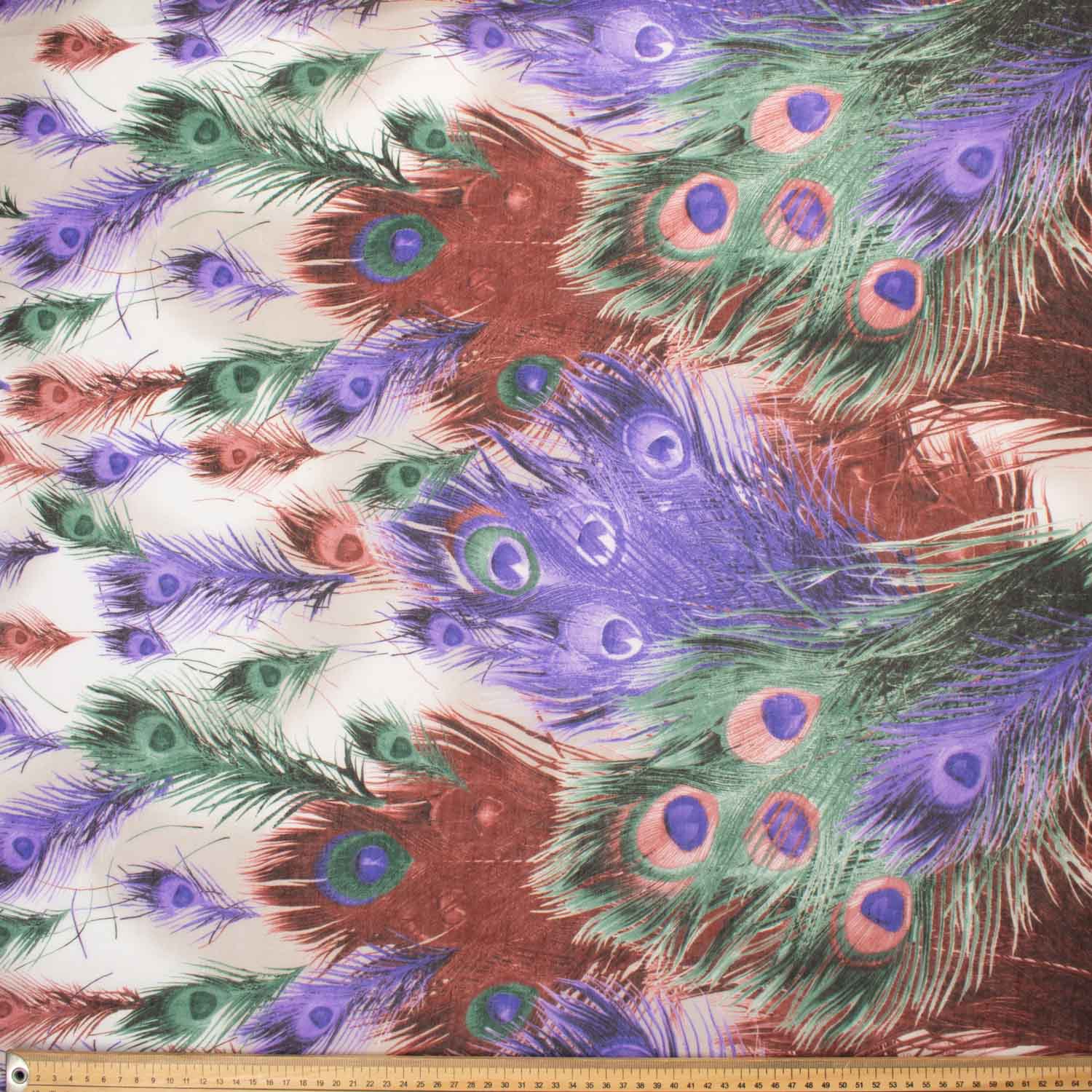 Peacock Printed Cotton Blended Voile - Image 3
