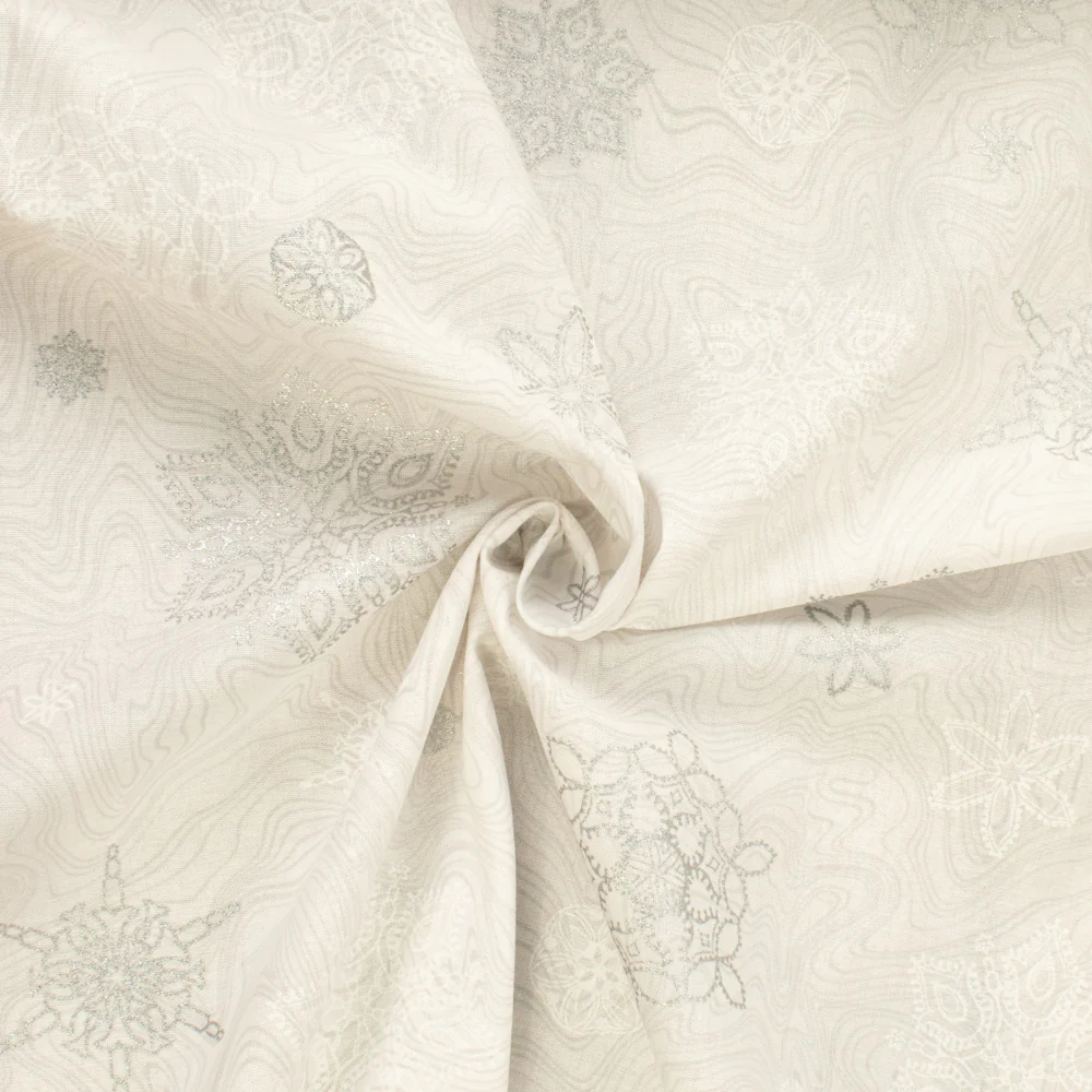 Peggy Toole for Robert Kaufman Holiday Flourish Collection - Japanese Koyo Poinsettia Metallic Print - Image 2
