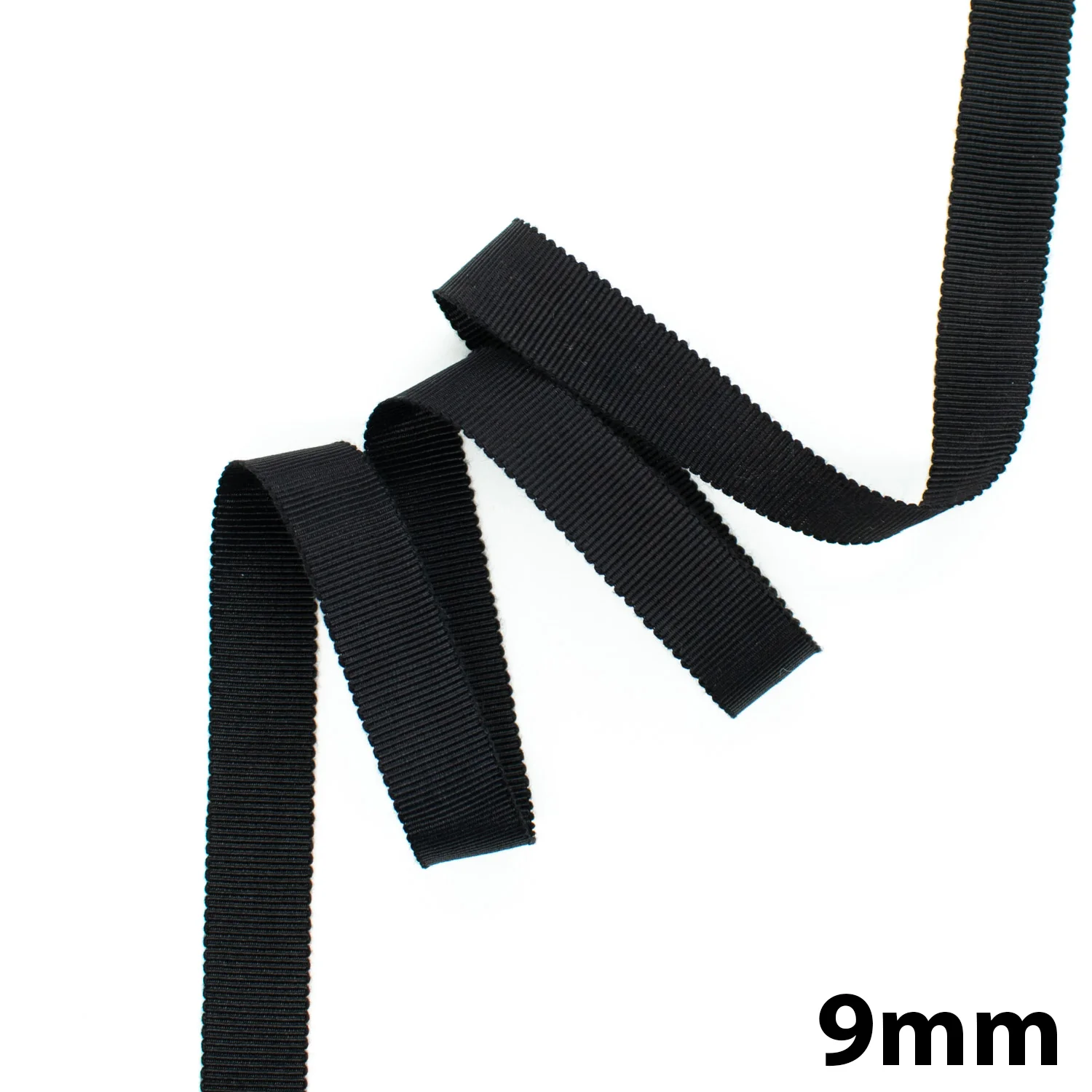 Petersham Grosgrain Ribbon Black & White - Image 7