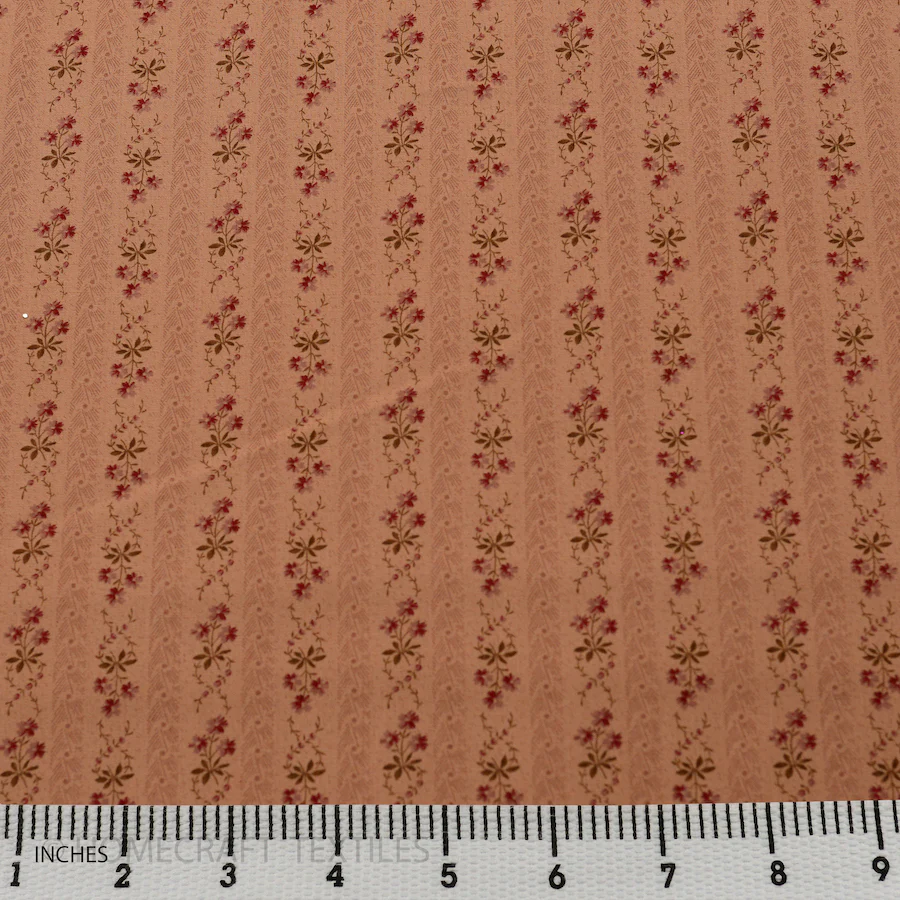 Pink Posy Stripe Cotton Print