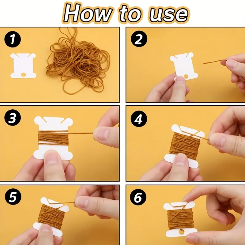 Plastic Embroidery Floss Bobbins - 10Pcs - Image 4