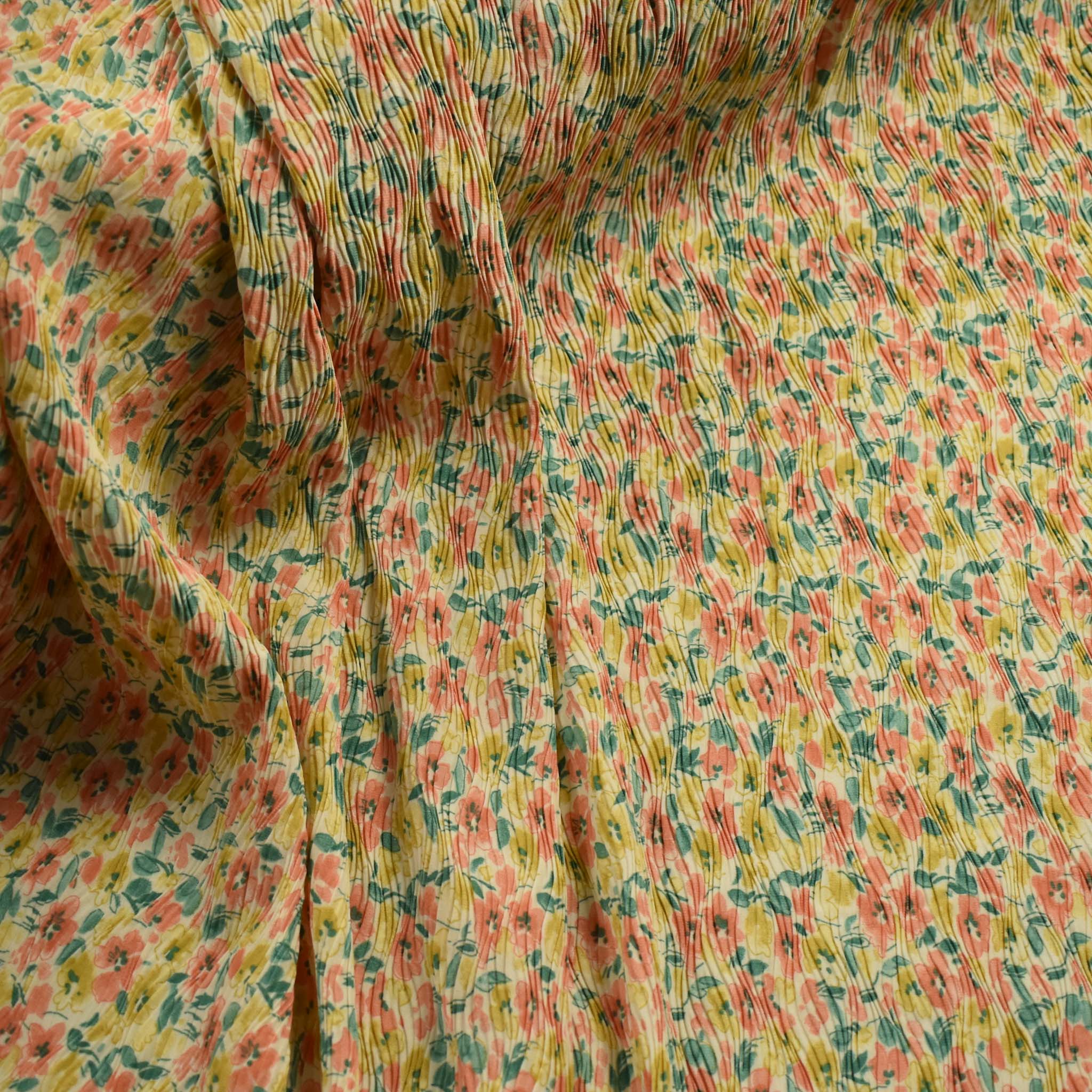 Pleated Floral Prints SS-28922 - Image 4