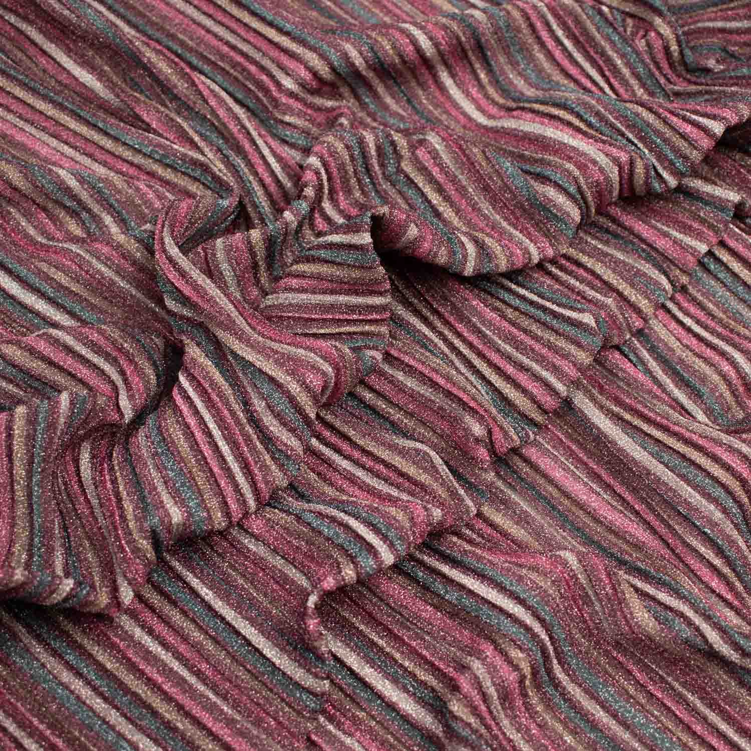 Pleated Metallic Ribbed-Knit - Image 7
