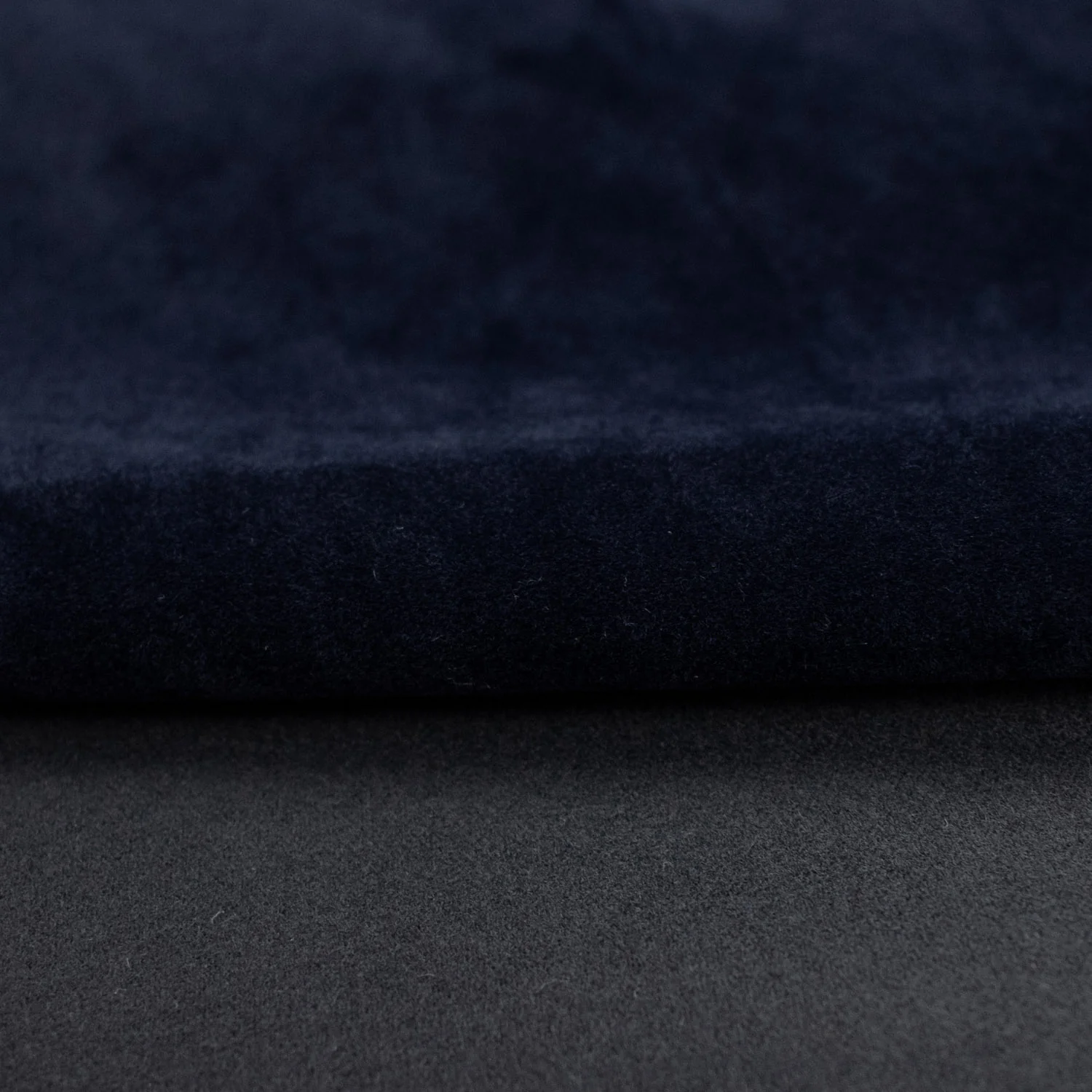 Flannel Backed Suede Navy - Image 3