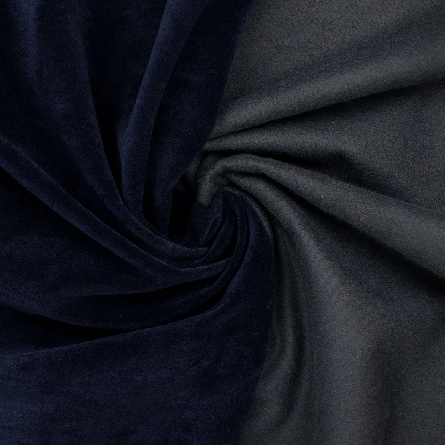 Flannel Backed Suede Navy - Image 5