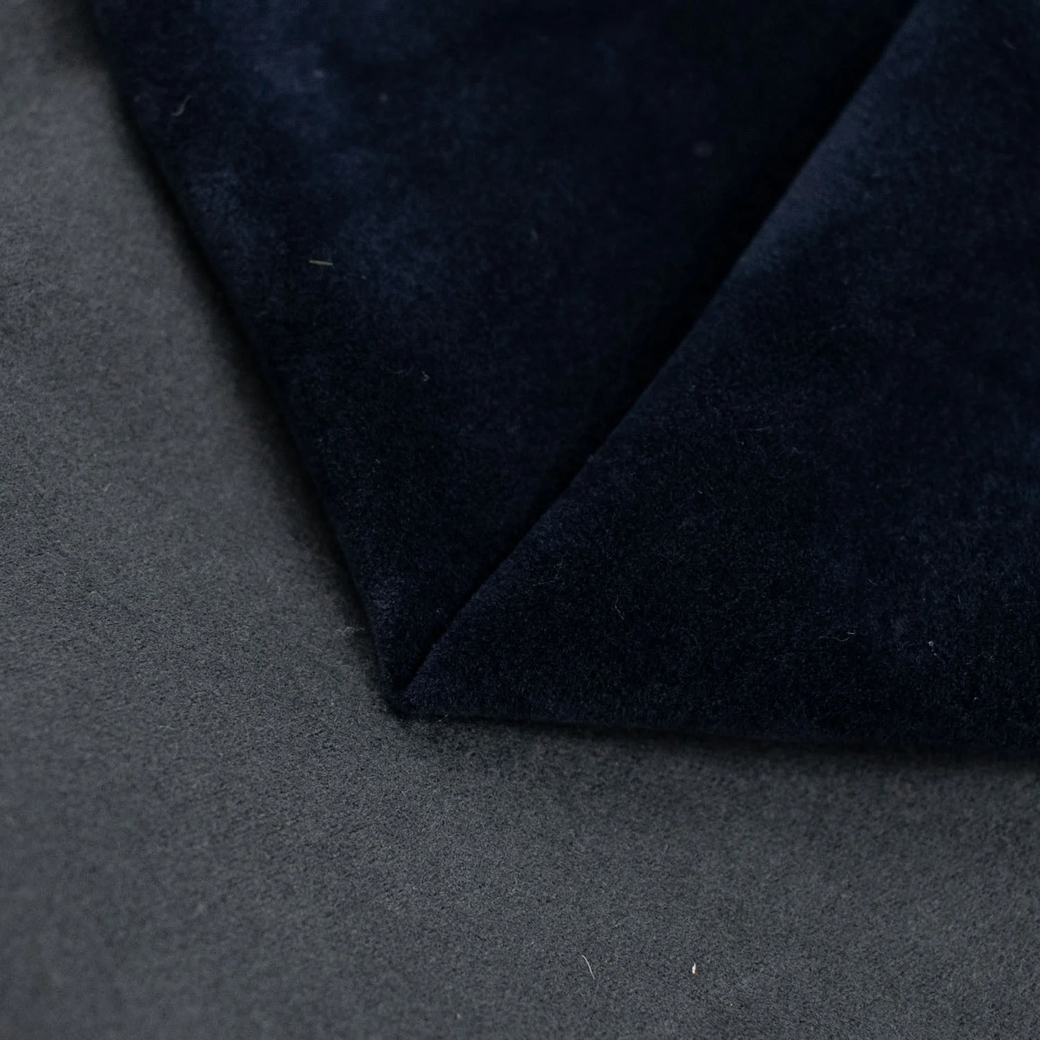 Flannel Backed Suede Navy - Image 6