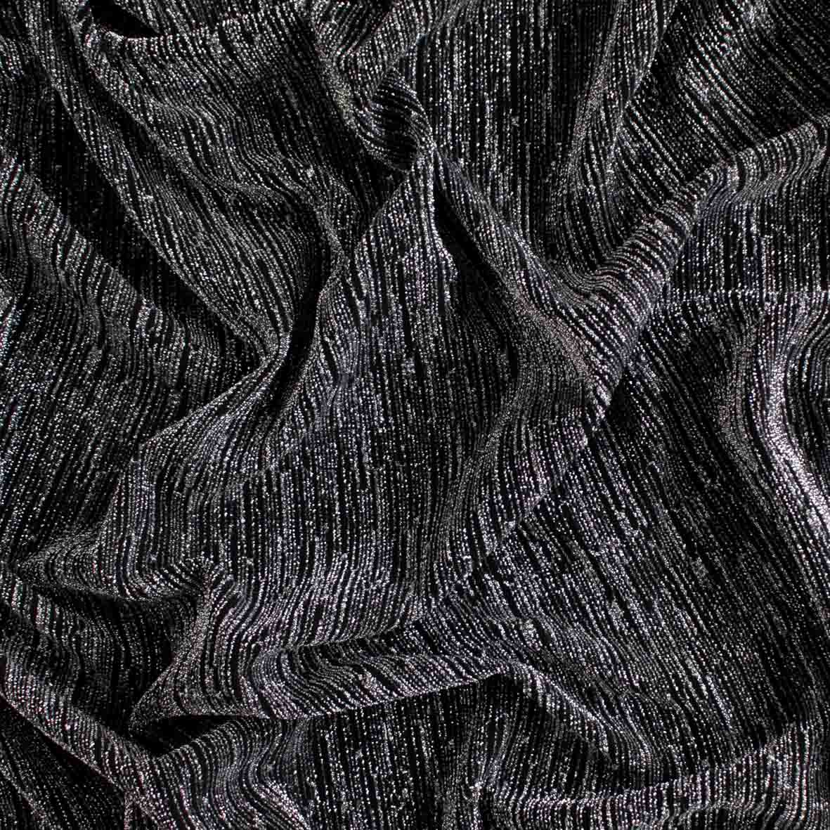 Premium Glitter Stripe Knit – Stretch Metallic Lurex Fabric - Image 10