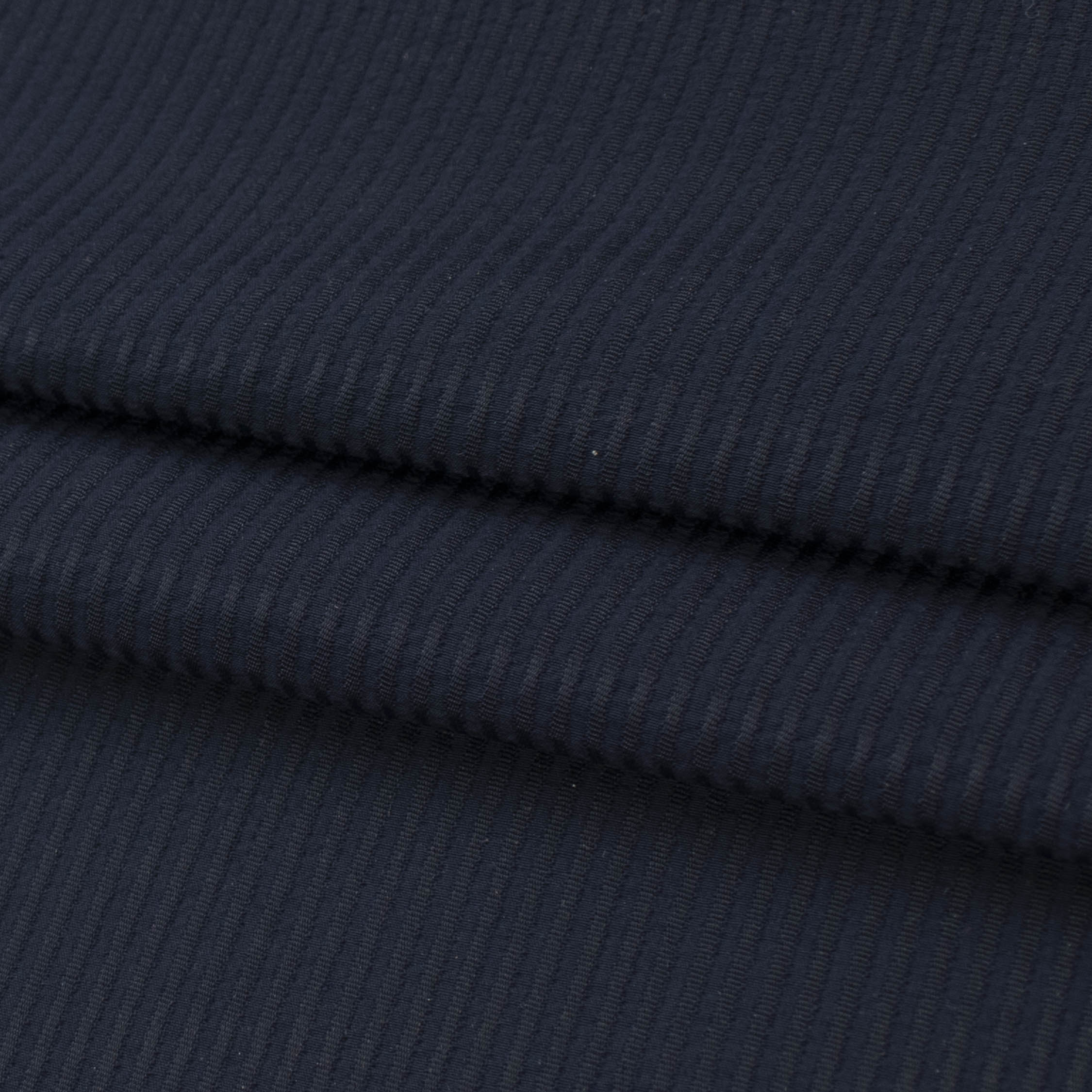 Premium Japanese Wool Blend Summer Suiting - Navy Stripes - Image 3