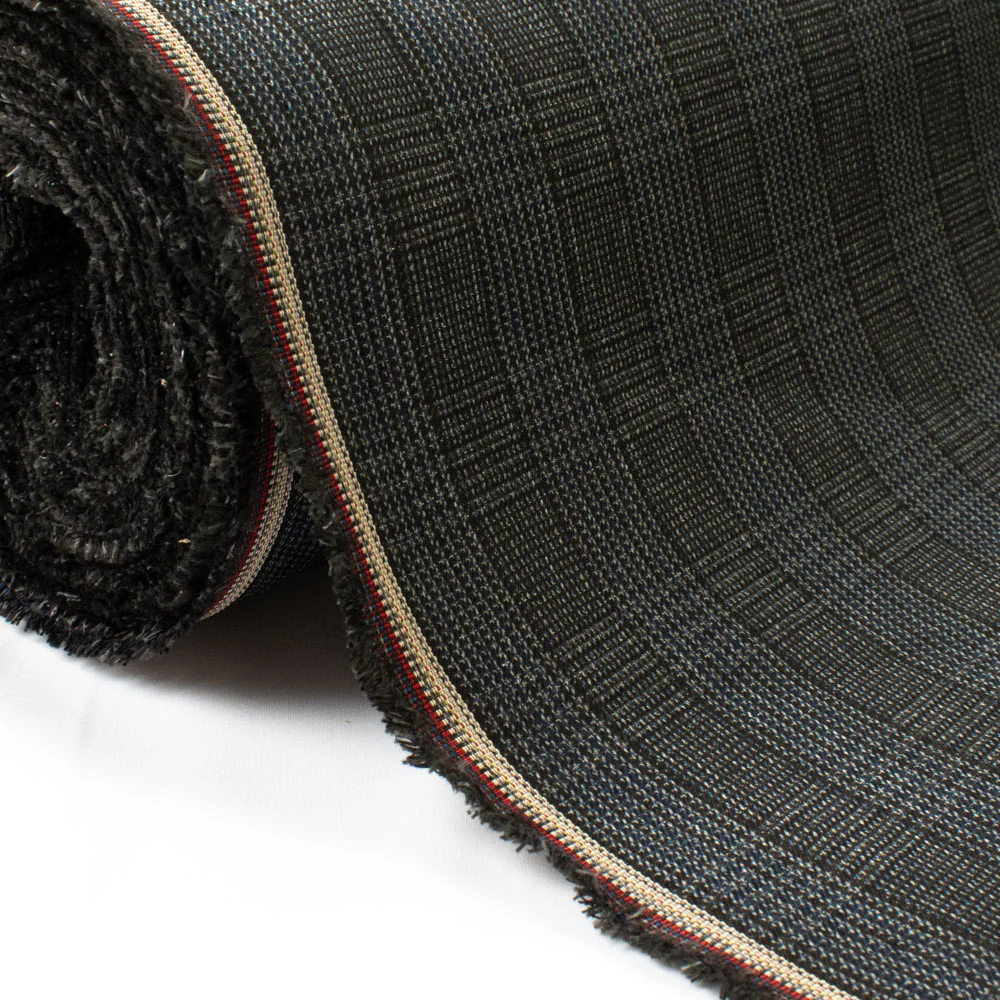 Premium Japanese Yarn Dyed Tweed Suiting - Navy - Image 3
