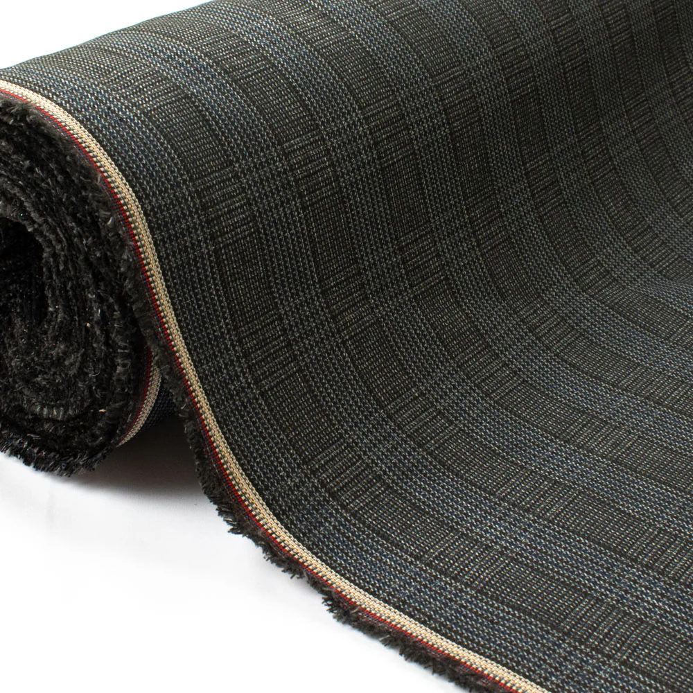 Premium Japanese Yarn Dyed Tweed Suiting - Navy - Image 4