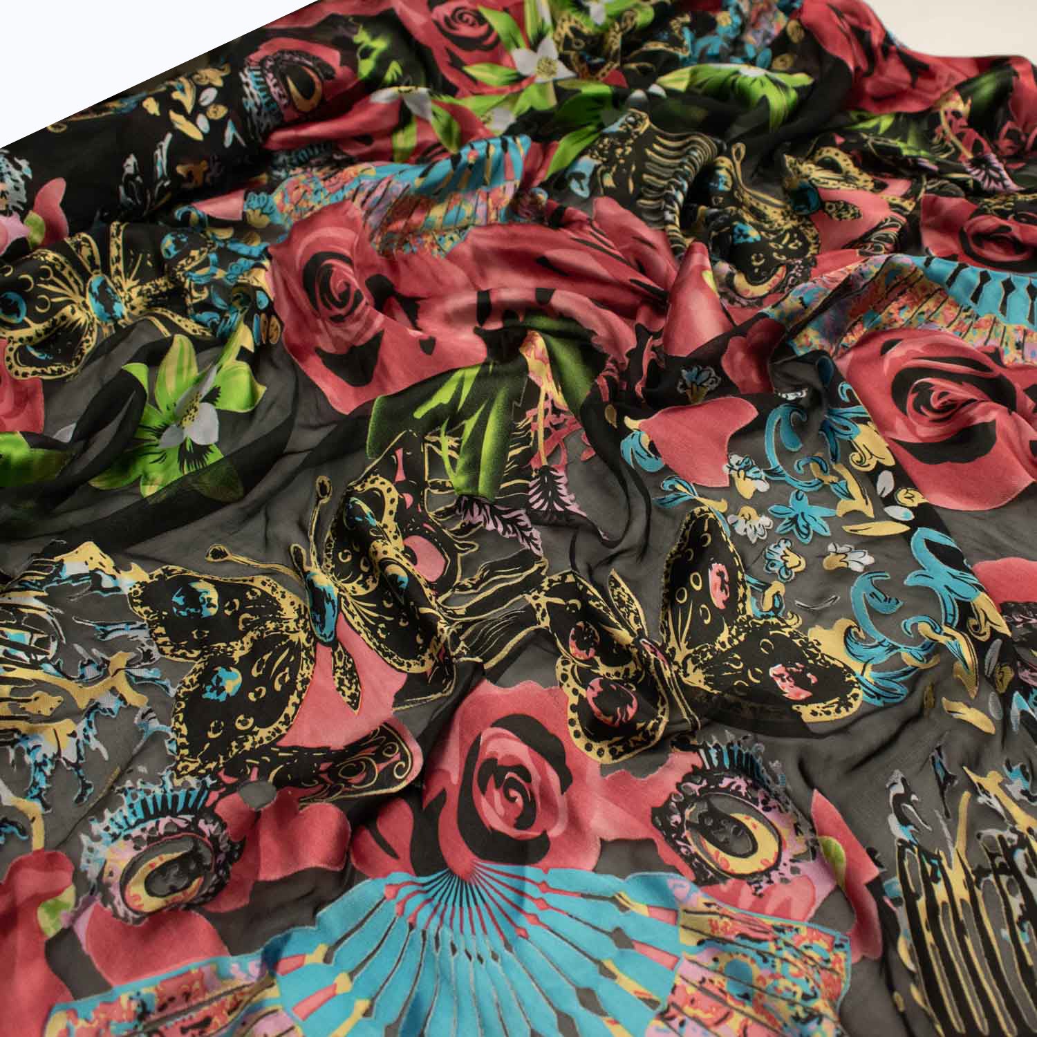 Printed Burnout Silk Chiffon - Image 12