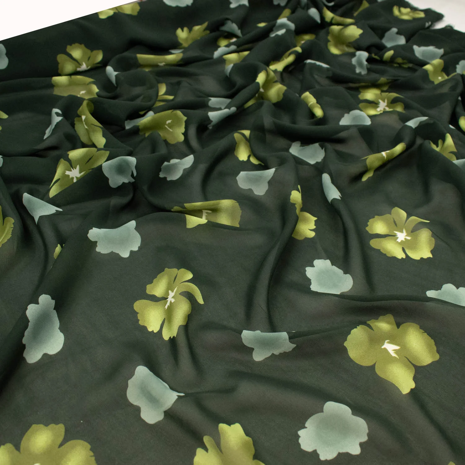 Printed Chiffon Abstract Flowers - Image 7