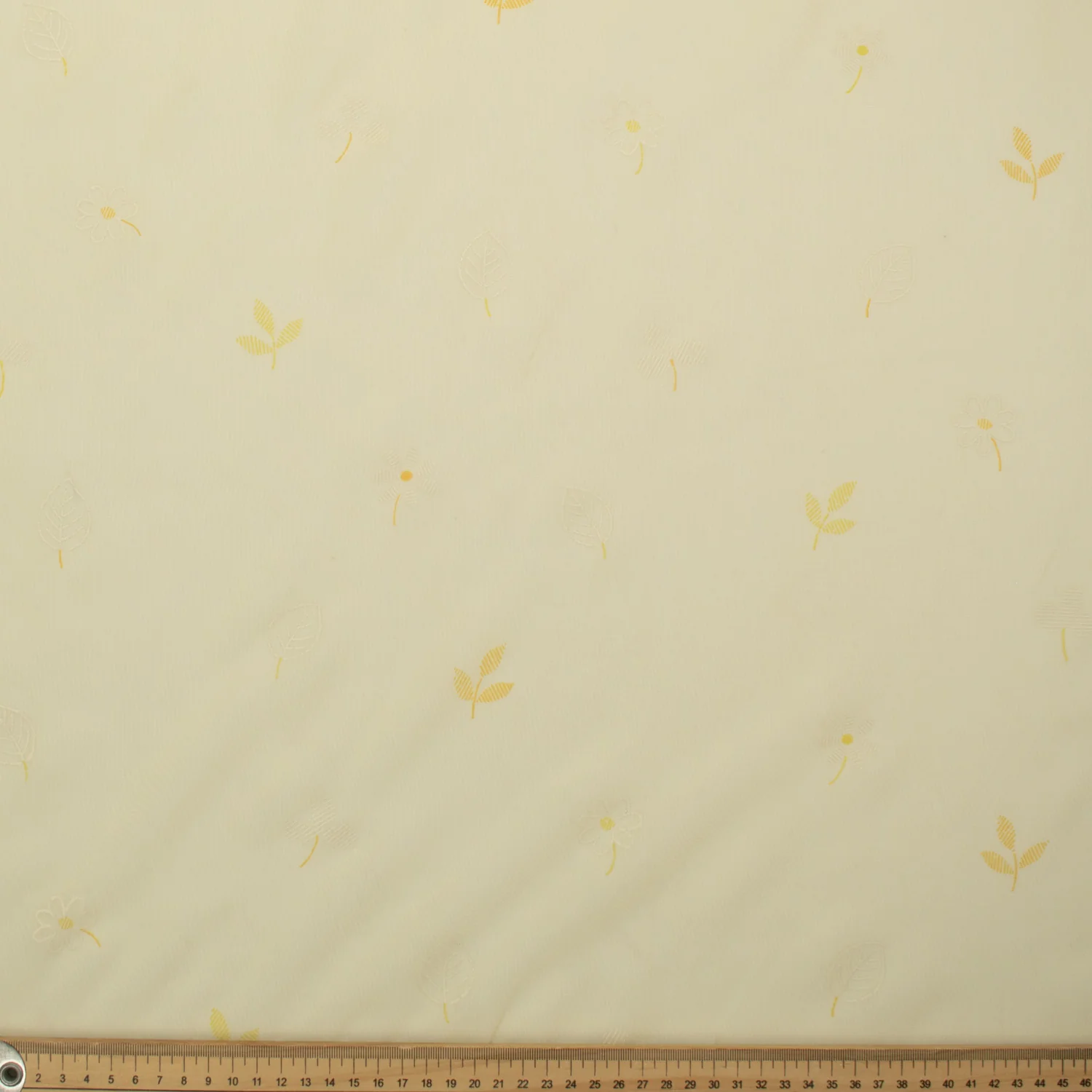 Printed Chiffon Design-11 Yellow Leaves - Image 3
