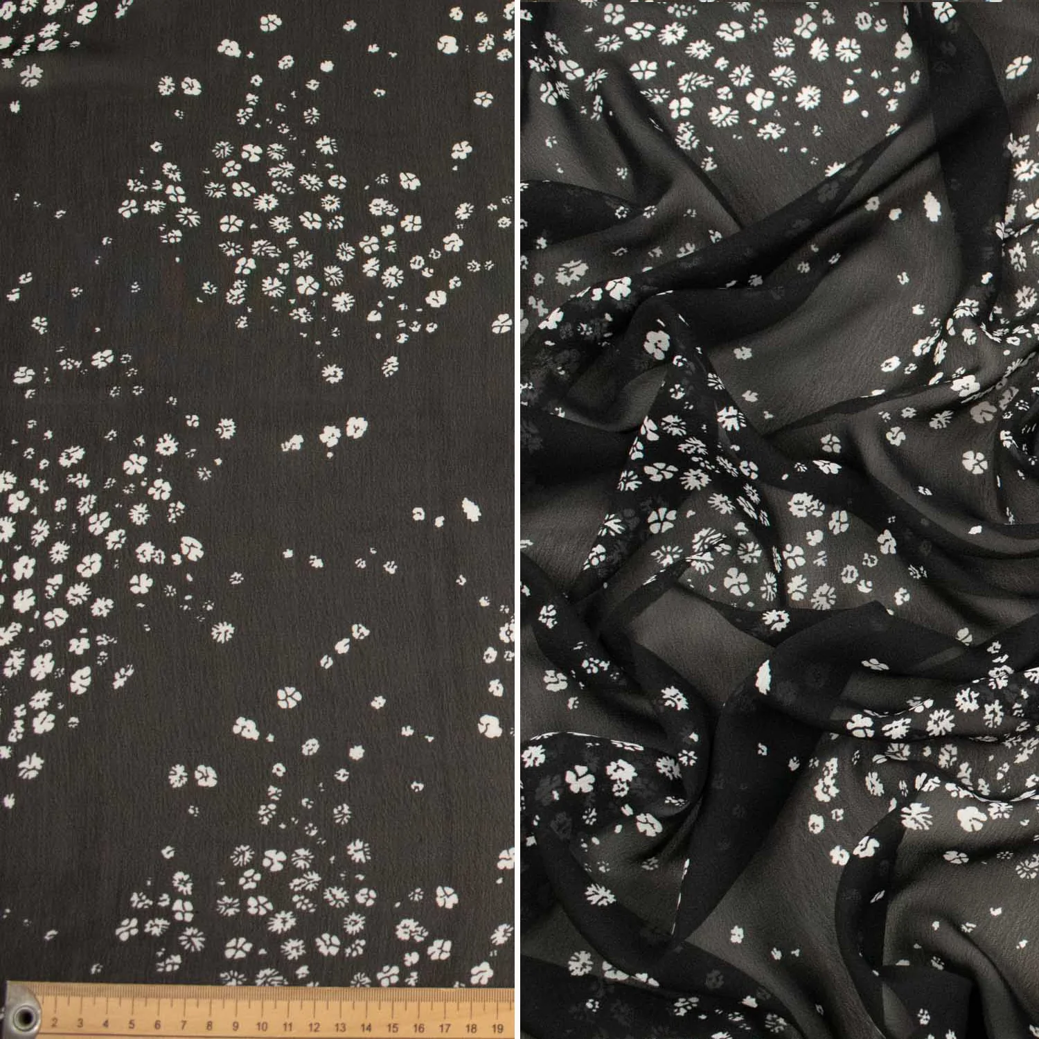 Printed Chiffon Mini Flower Blossom - Image 2