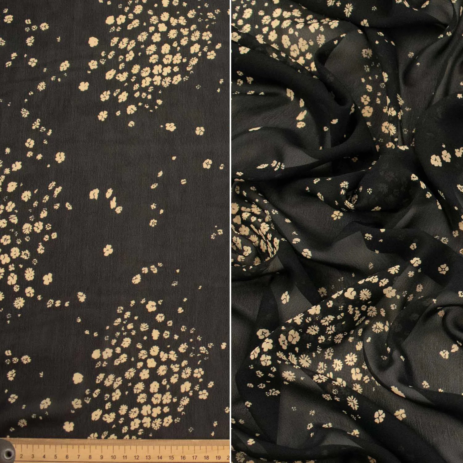 Printed Chiffon Mini Flower Blossom - Image 3