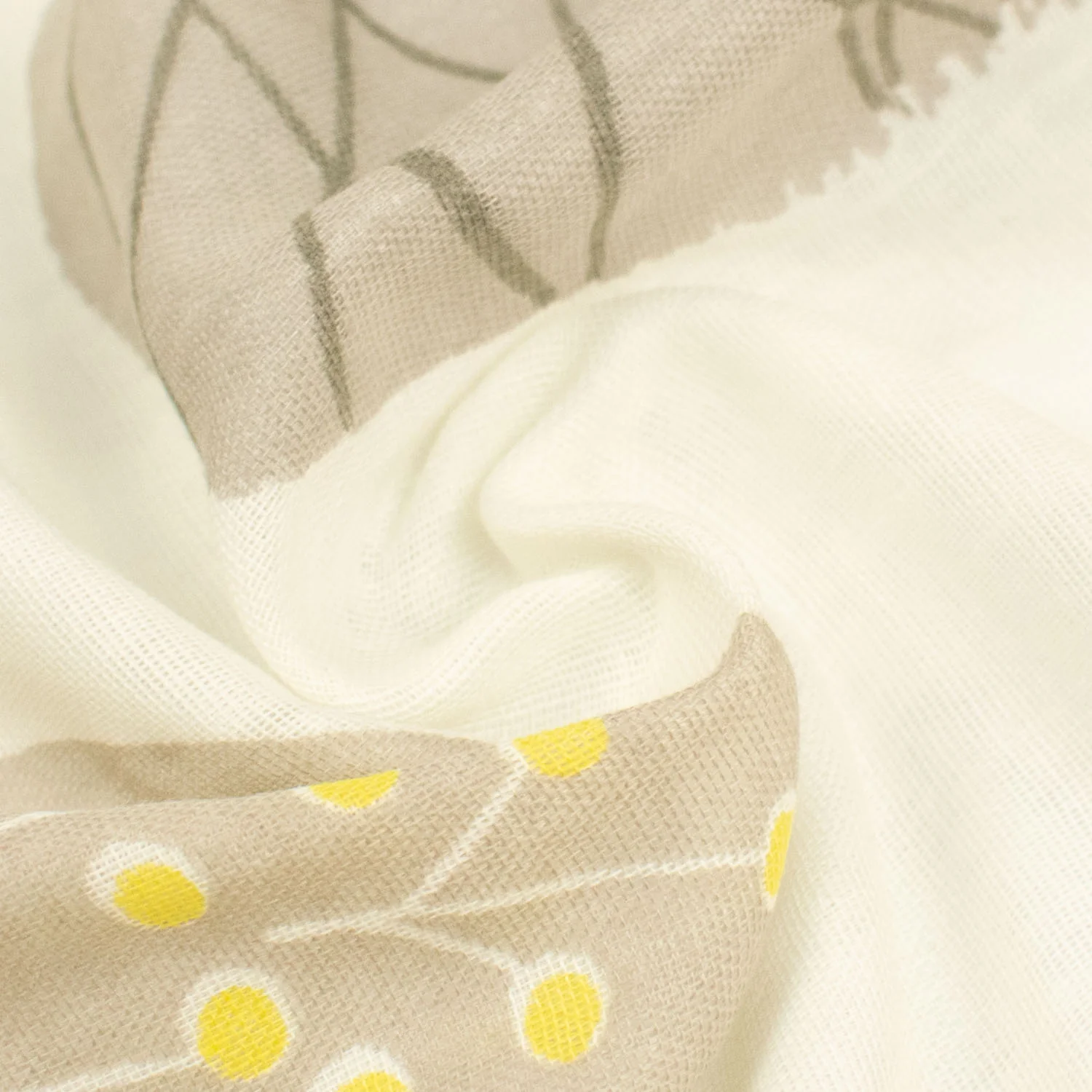 Printed Cotton Voile Design-24 Egg-Shell Painting on Ivory - Image 3