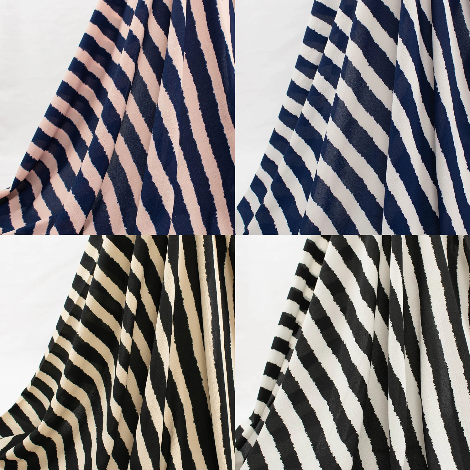 Stripe Printed Crepe Georgette - Image 6