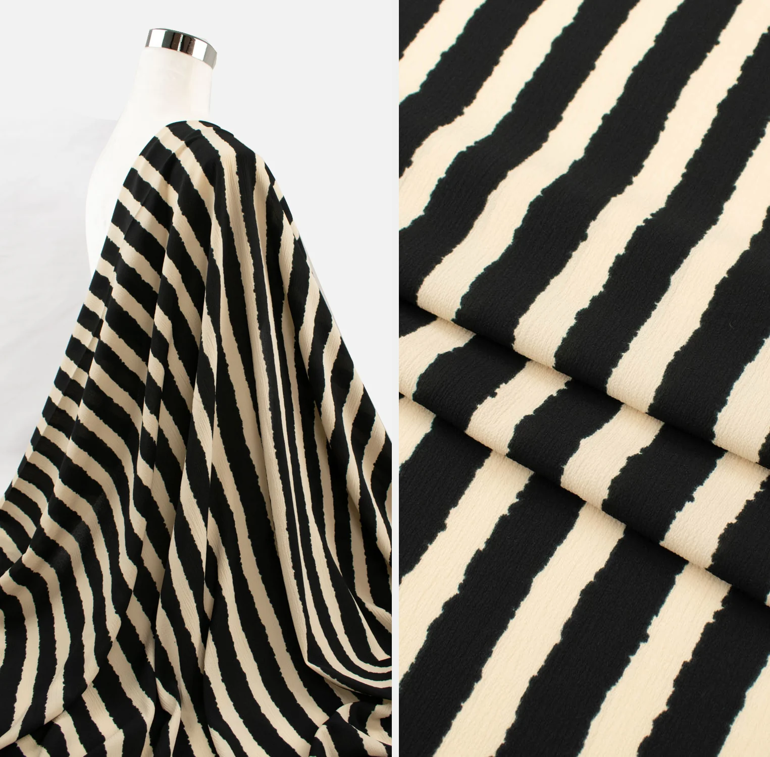 Stripe Printed Crepe Georgette - Image 8