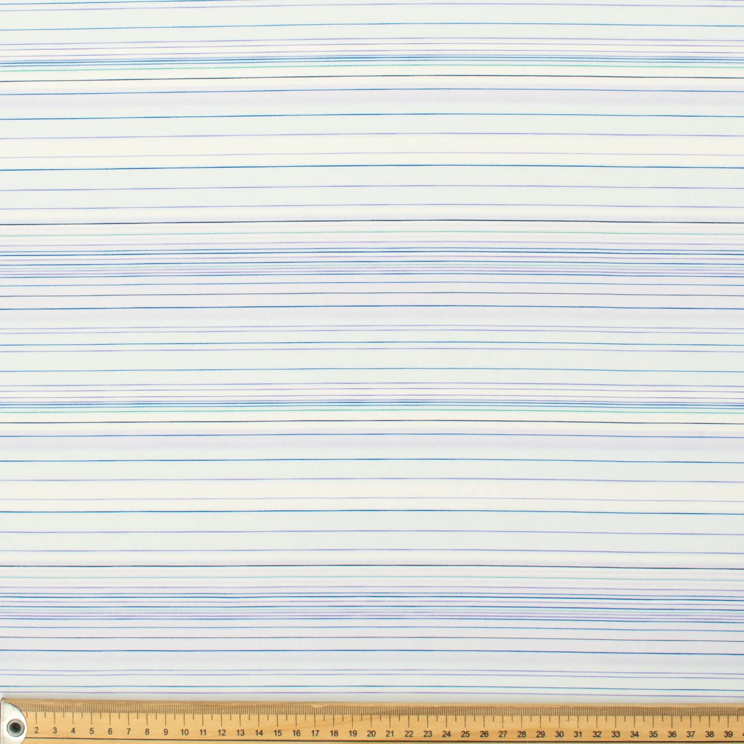 Printed Crepe Georgette Design-7 Ice Blue & Lilac Stripes - Image 5