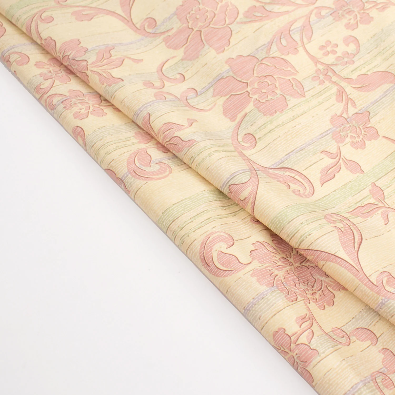 Printed Lining Floral Vines On Cream - Image 4