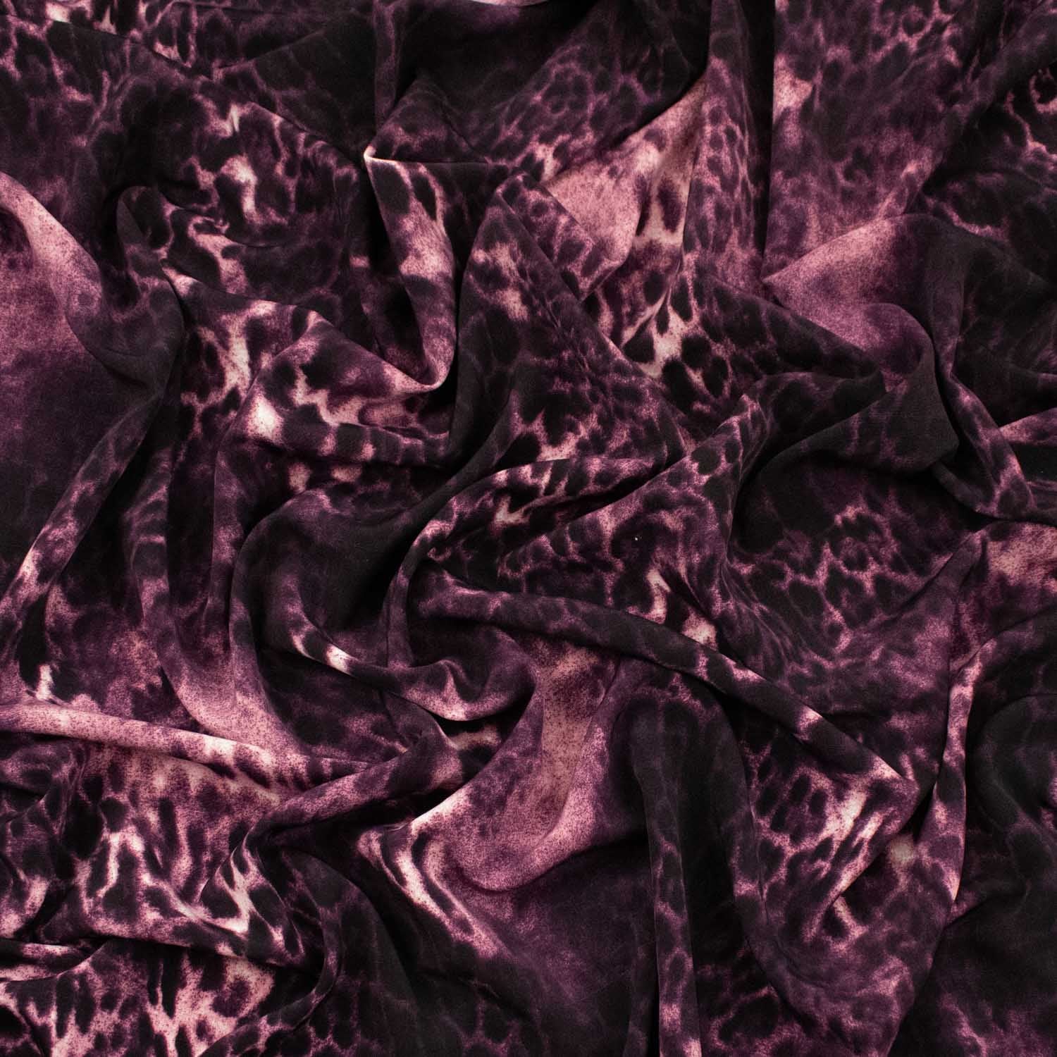 Printed Peach Crepe Leopard - Image 4