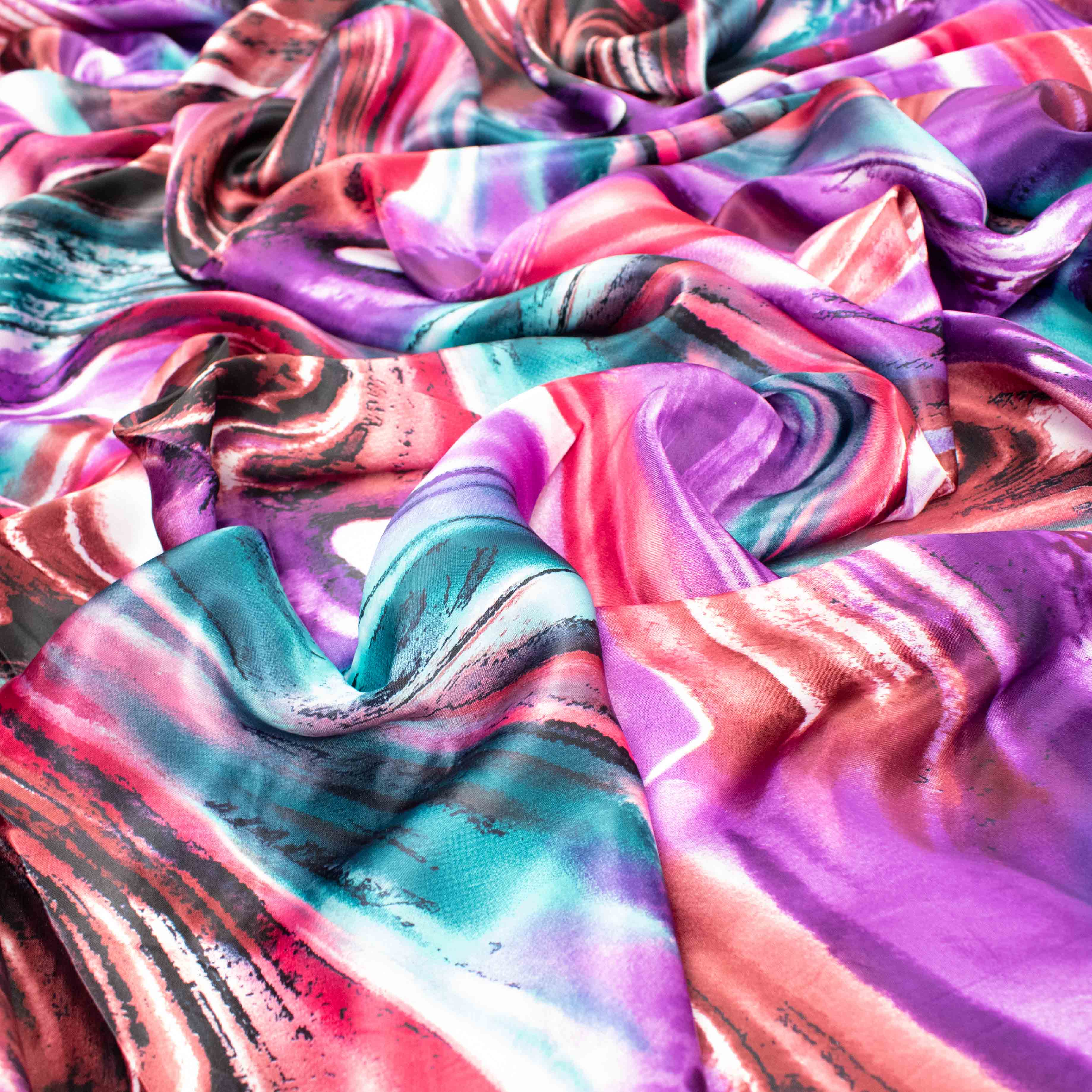 Printed Satin Design-3 Purple and Maroon Vortex - Image 2