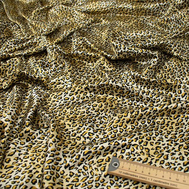 Printed Satin Design-37 Gold & Black Leopard - Image 2