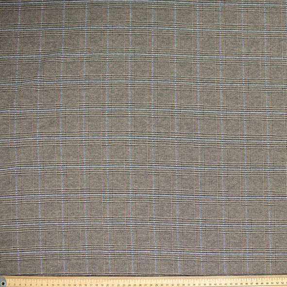 Printed Suiting Knit Design 2 - Latte Check - Image 4