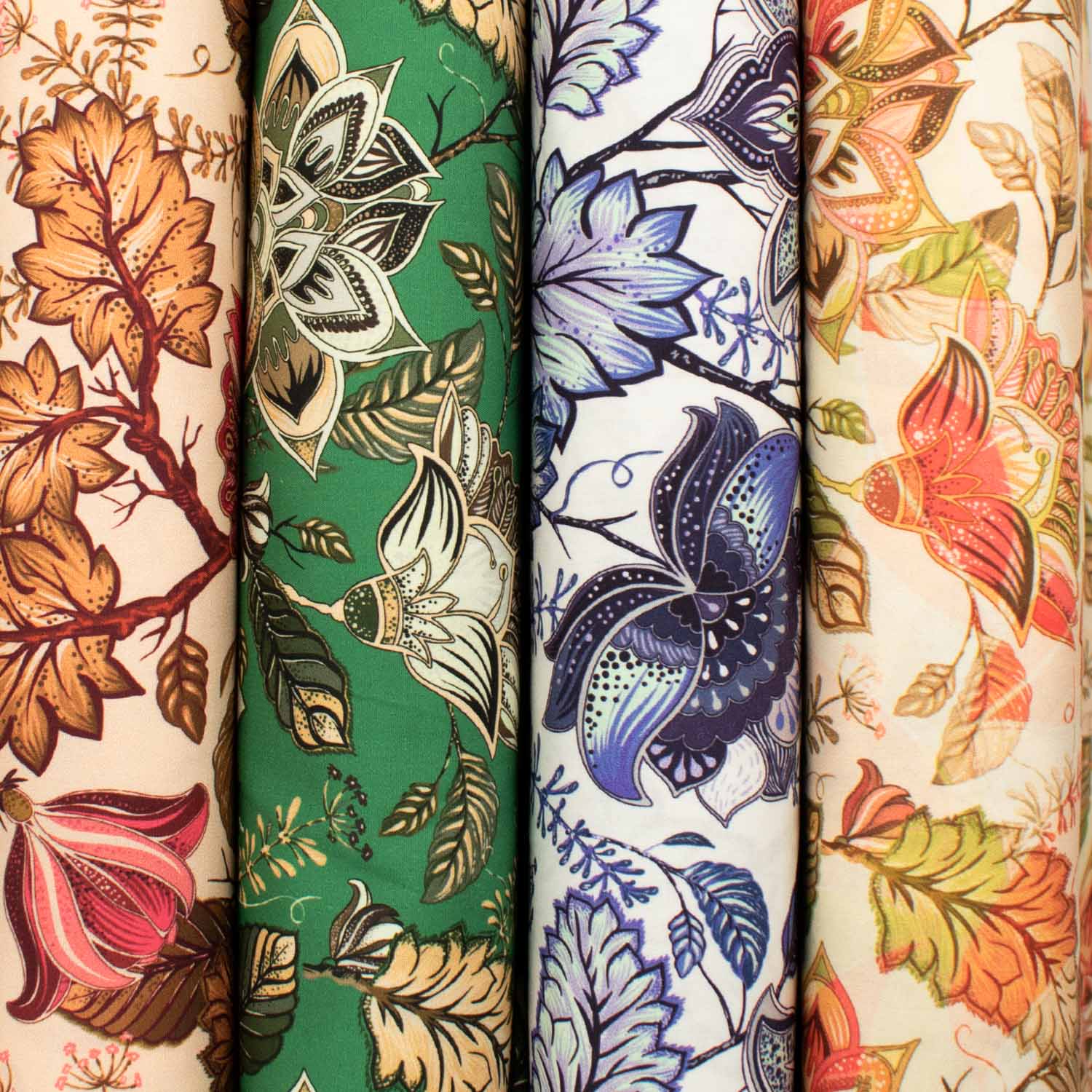 Provence Collection #09 Red Big Flower on Cream Cotton Prints - Image 2