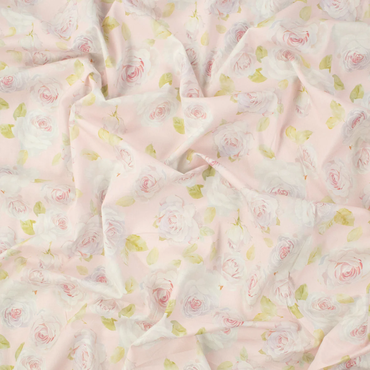 Pure Cotton Lawn Watercolour Prints SS41873 - Romantic Rose on Pink - Image 2