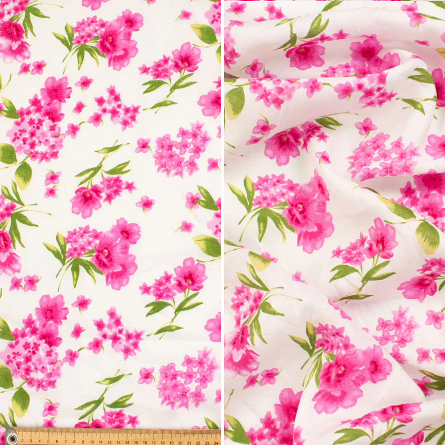 Pure Linen Flower Prints 112CM - Image 3